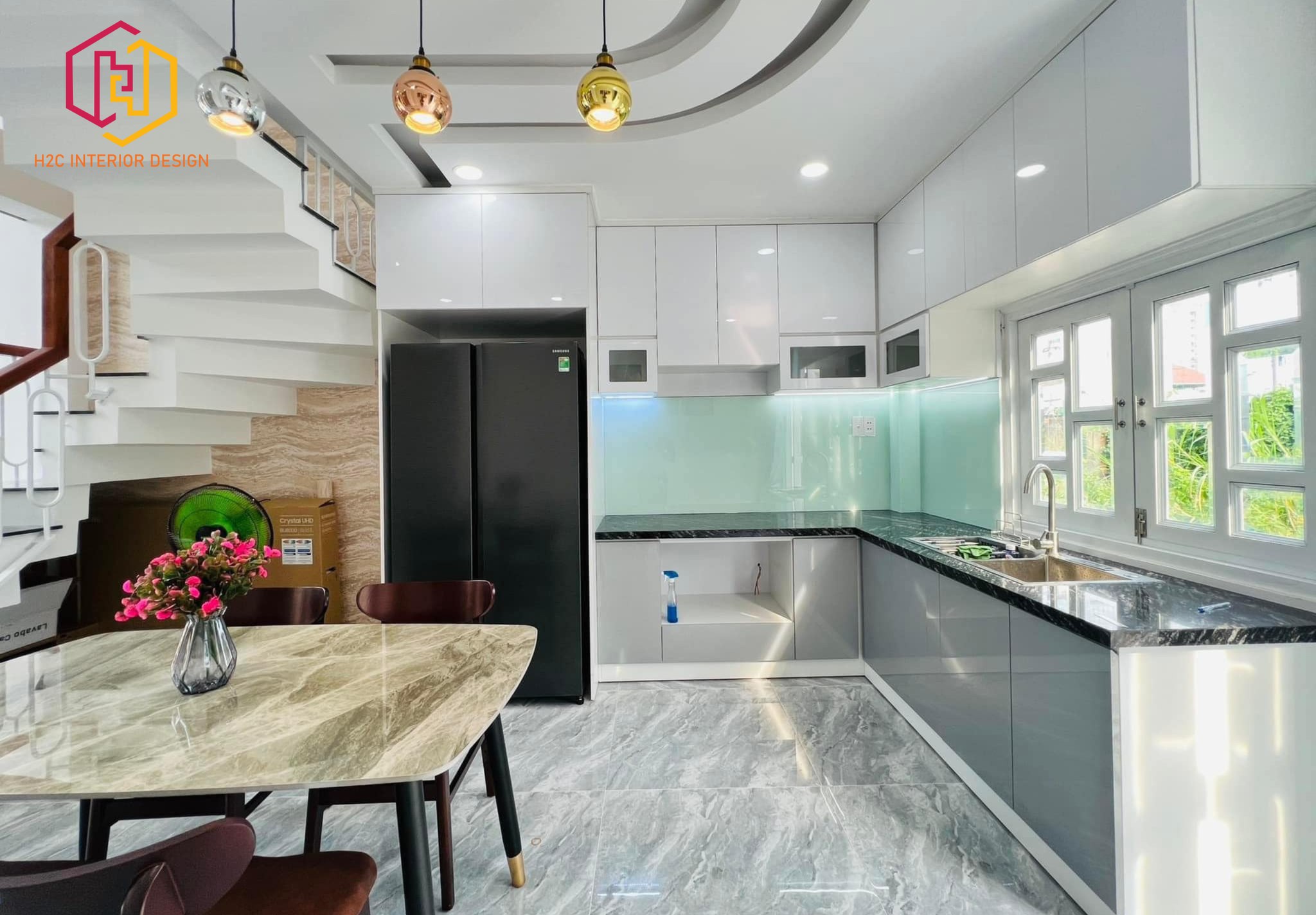 thiết kế nội thất hiện đại, thiết kế nội thất tối giản, nội thất hiện đại sang trọng, H2C INTERIOR DESIGN, Nội Thất H2C, Xây dựng H2C