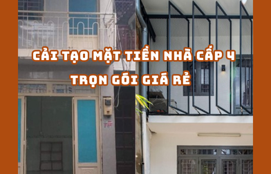 CẢI TẠO MẶT TIỀN NHÀ CẤP 4 TRỌN GÓI GIÁ RẺ 2025 | H2C