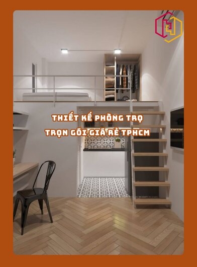THIẾT KẾ PHÒNG TRỌ TRỌN GÓI GIÁ RẺ TPHCM | H2C