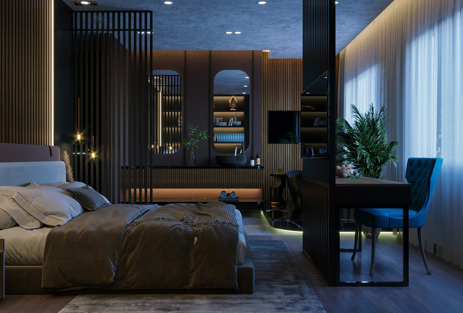 thiết kế nội thất hiện đại, thiết kế nội thất tối giản, nội thất hiện đại sang trọng, H2C INTERIOR DESIGN, Nội Thất H2C, Xây dựng H2C.