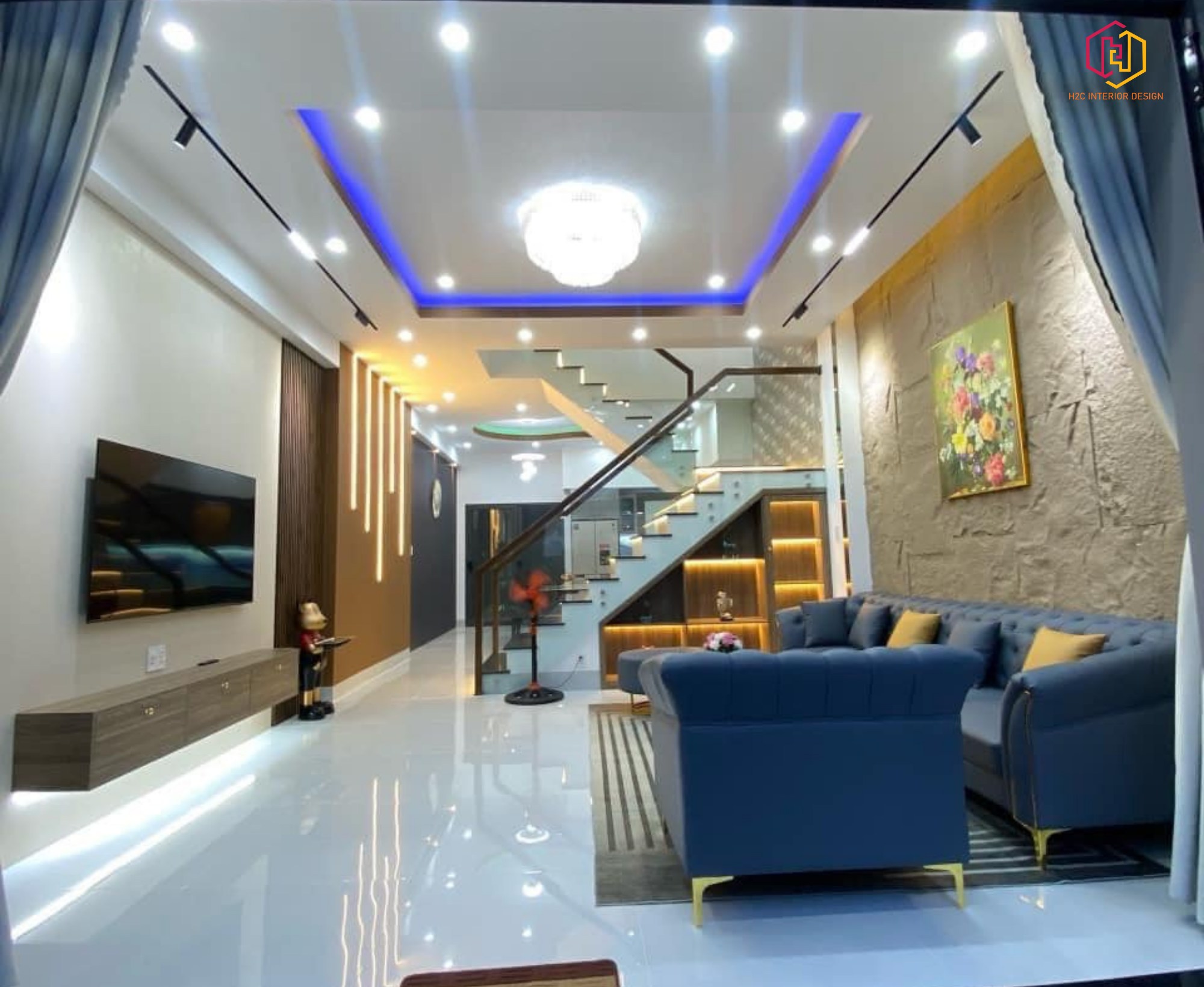 thiết kế nội thất hiện đại, thiết kế nội thất tối giản, nội thất hiện đại sang trọng, H2C INTERIOR DESIGN, Nội Thất H2C, Xây dựng H2C