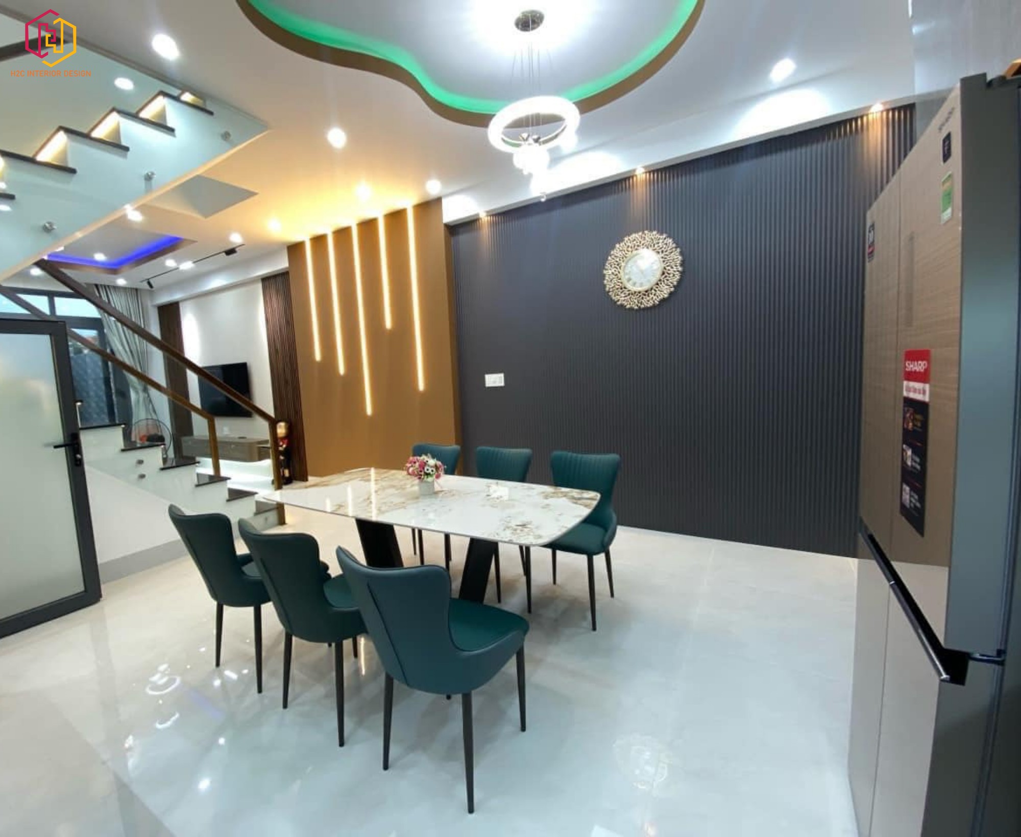 thiết kế nội thất hiện đại, thiết kế nội thất tối giản, nội thất hiện đại sang trọng, H2C INTERIOR DESIGN, Nội Thất H2C, Xây dựng H2C