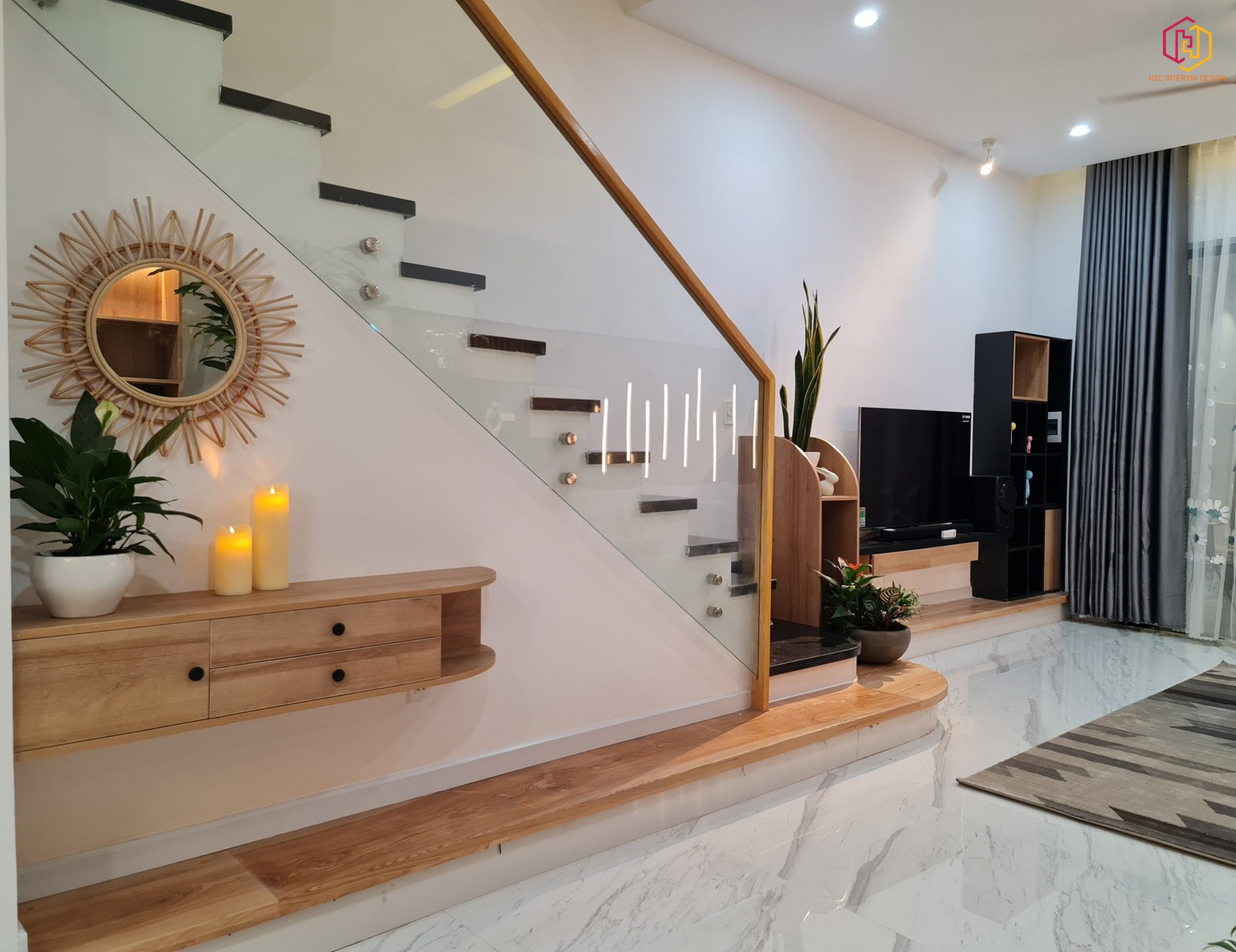thiết kế nội thất hiện đại, thiết kế nội thất tối giản, nội thất hiện đại sang trọng, H2C INTERIOR DESIGN, Nội Thất H2C, Xây dựng H2C