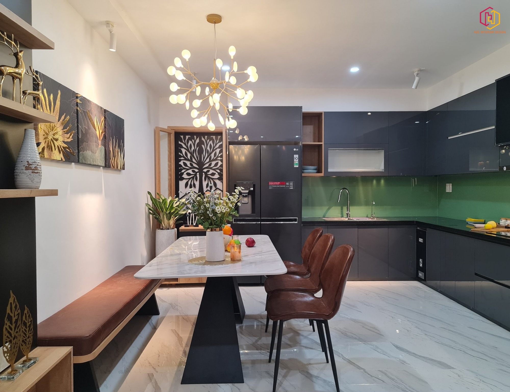 thiết kế nội thất hiện đại, thiết kế nội thất tối giản, nội thất hiện đại sang trọng, H2C INTERIOR DESIGN, Nội Thất H2C, Xây dựng H2C