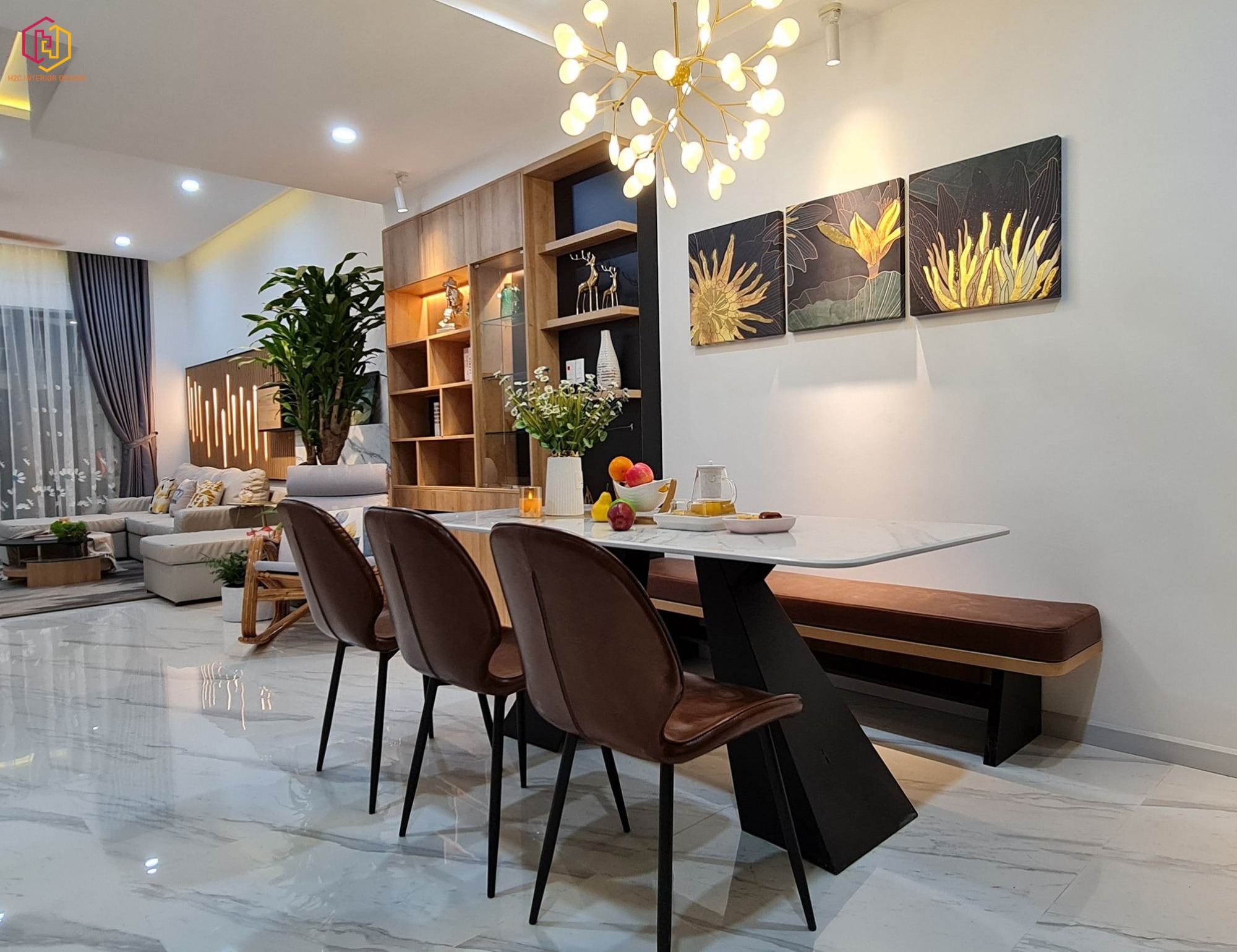 thiết kế nội thất hiện đại, thiết kế nội thất tối giản, nội thất hiện đại sang trọng, H2C INTERIOR DESIGN, Nội Thất H2C, Xây dựng H2C