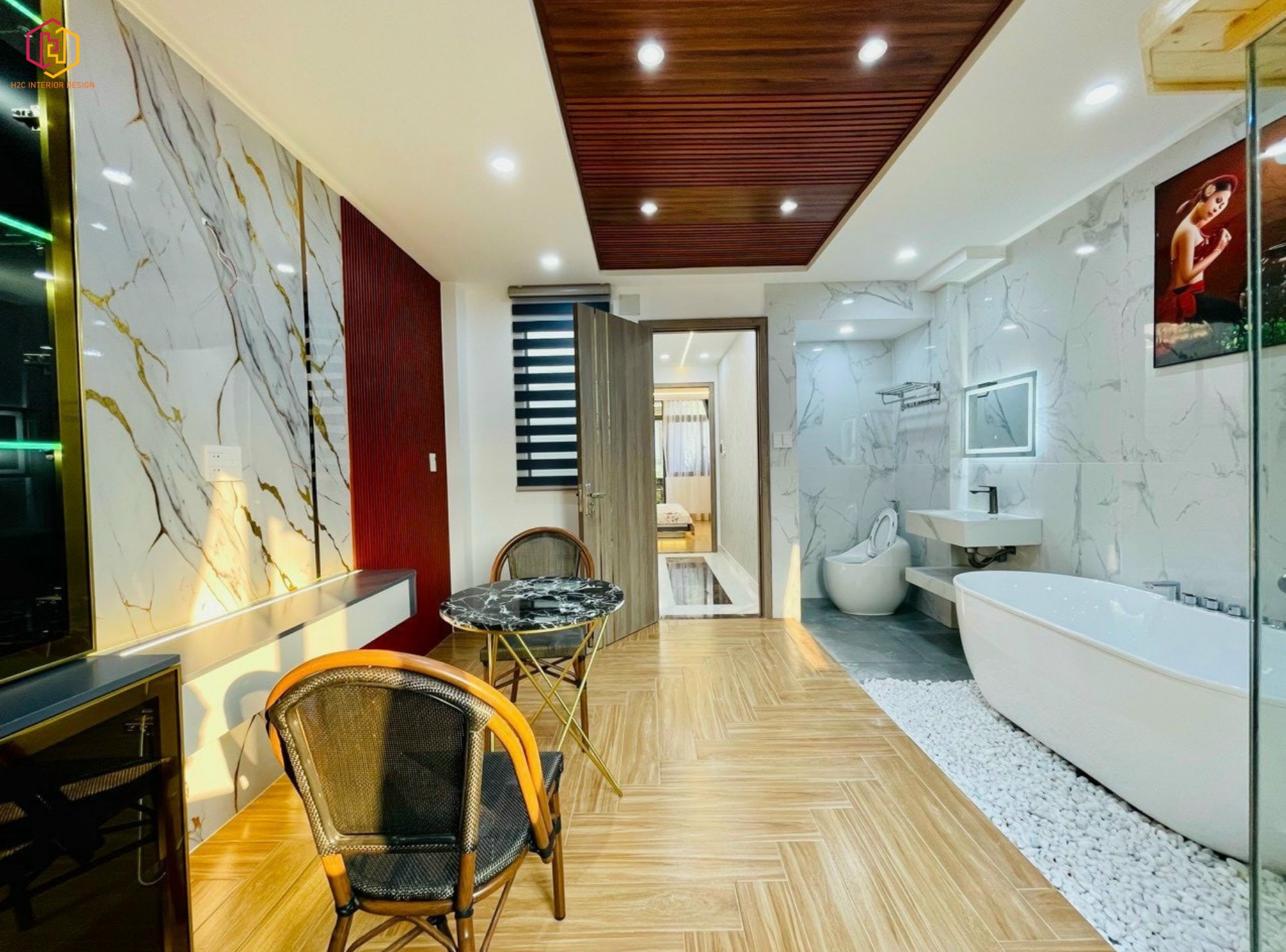 thiết kế nội thất hiện đại, thiết kế nội thất tối giản, nội thất hiện đại sang trọng, H2C INTERIOR DESIGN, Nội Thất H2C, Xây dựng H2C