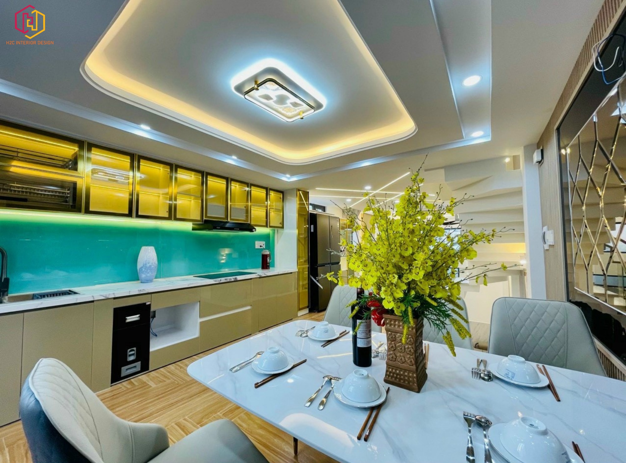 thiết kế nội thất hiện đại, thiết kế nội thất tối giản, nội thất hiện đại sang trọng, H2C INTERIOR DESIGN, Nội Thất H2C, Xây dựng H2C