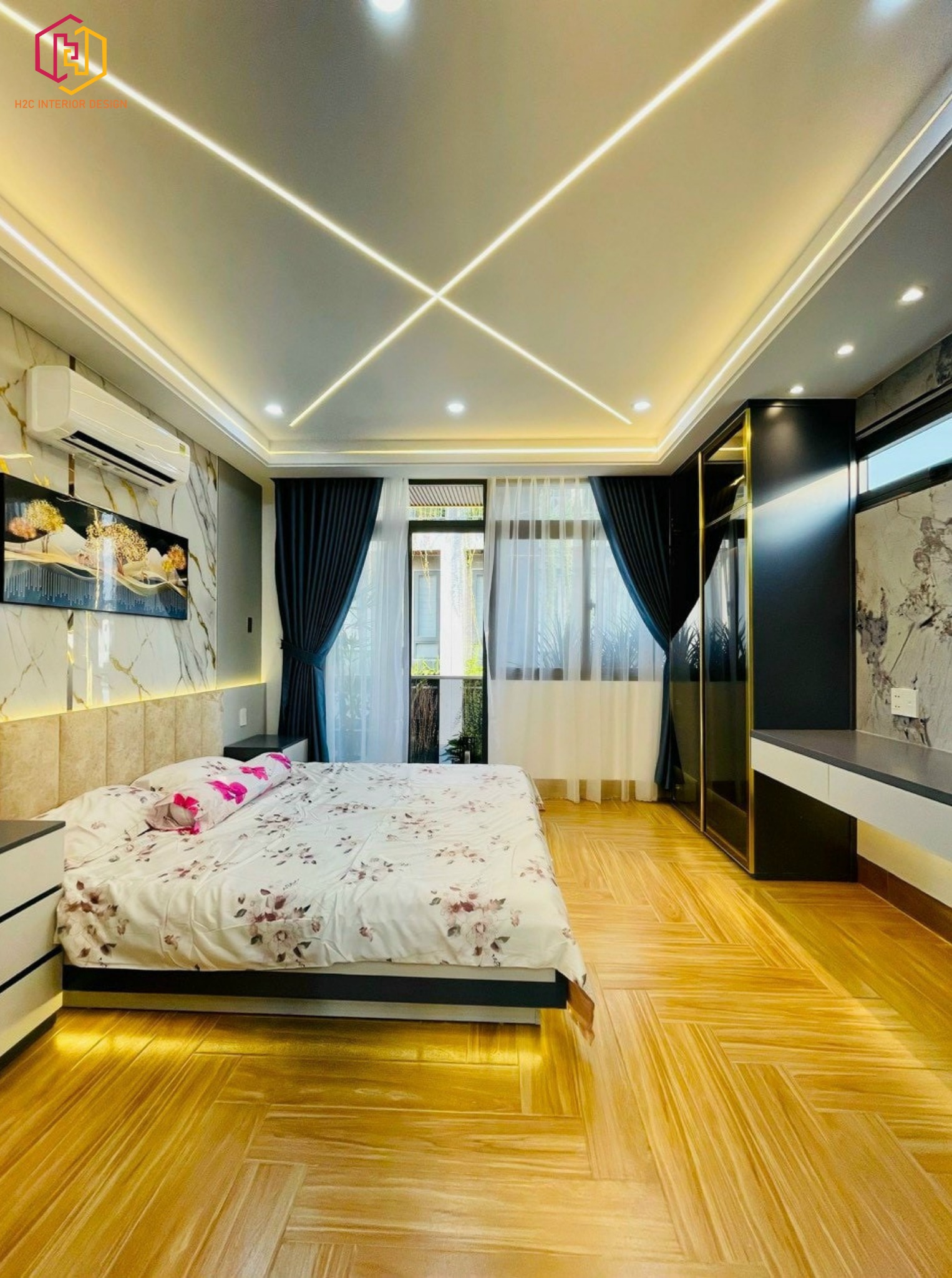 thiết kế nội thất hiện đại, thiết kế nội thất tối giản, nội thất hiện đại sang trọng, H2C INTERIOR DESIGN, Nội Thất H2C, Xây dựng H2C