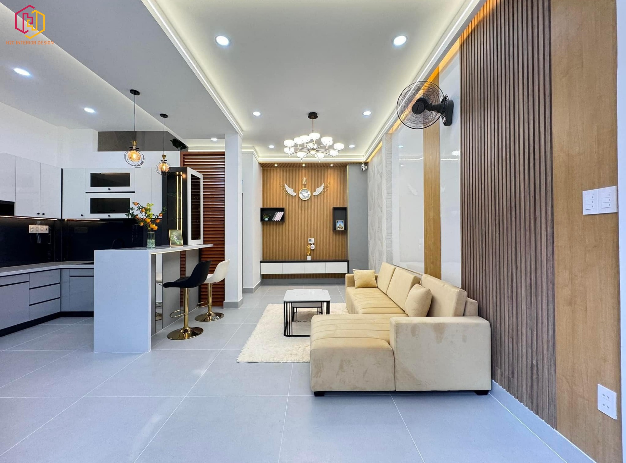thiết kế nội thất hiện đại, thiết kế nội thất tối giản, nội thất hiện đại sang trọng, H2C INTERIOR DESIGN, Nội Thất H2C, Xây dựng H2C