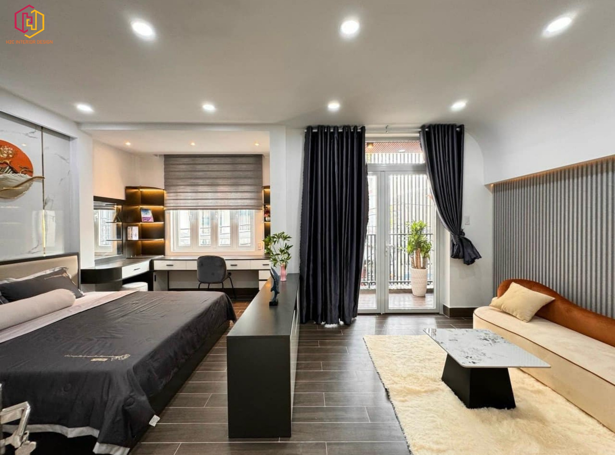 thiết kế nội thất hiện đại, thiết kế nội thất tối giản, nội thất hiện đại sang trọng, H2C INTERIOR DESIGN, Nội Thất H2C, Xây dựng H2C