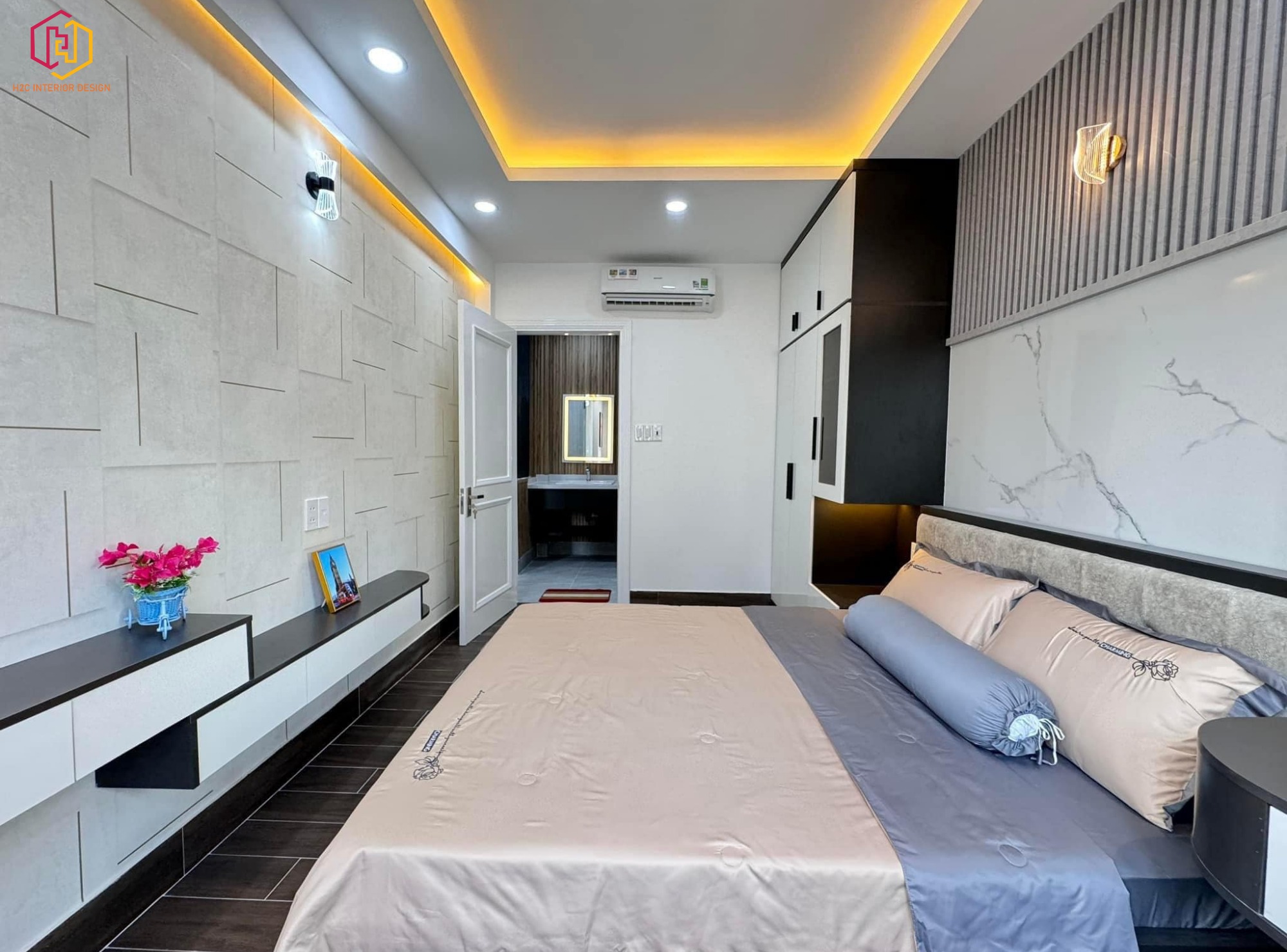 thiết kế nội thất hiện đại, thiết kế nội thất tối giản, nội thất hiện đại sang trọng, H2C INTERIOR DESIGN, Nội Thất H2C, Xây dựng H2C