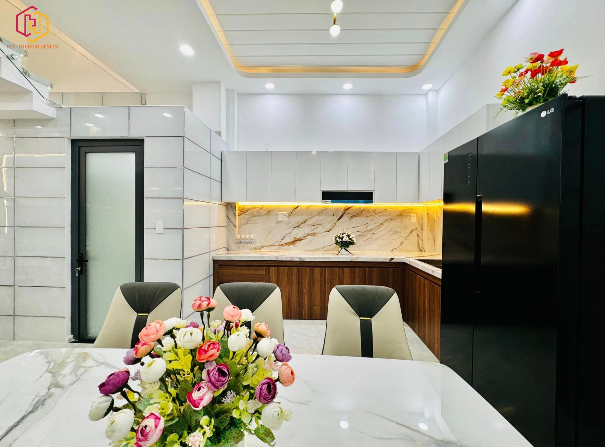thiết kế nội thất hiện đại, thiết kế nội thất tối giản, nội thất hiện đại sang trọng, H2C INTERIOR DESIGN, Nội Thất H2C, Xây dựng H2C