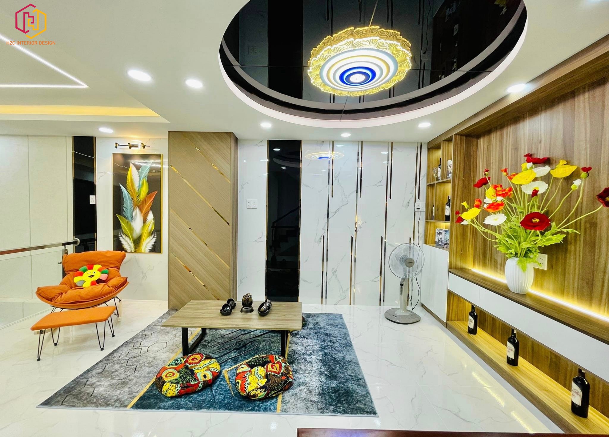 thiết kế nội thất hiện đại, thiết kế nội thất tối giản, nội thất hiện đại sang trọng, H2C INTERIOR DESIGN, Nội Thất H2C, Xây dựng H2C