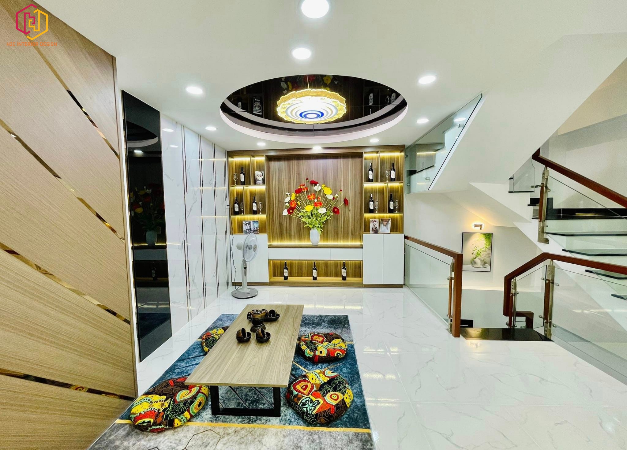 thiết kế nội thất hiện đại, thiết kế nội thất tối giản, nội thất hiện đại sang trọng, H2C INTERIOR DESIGN, Nội Thất H2C, Xây dựng H2C