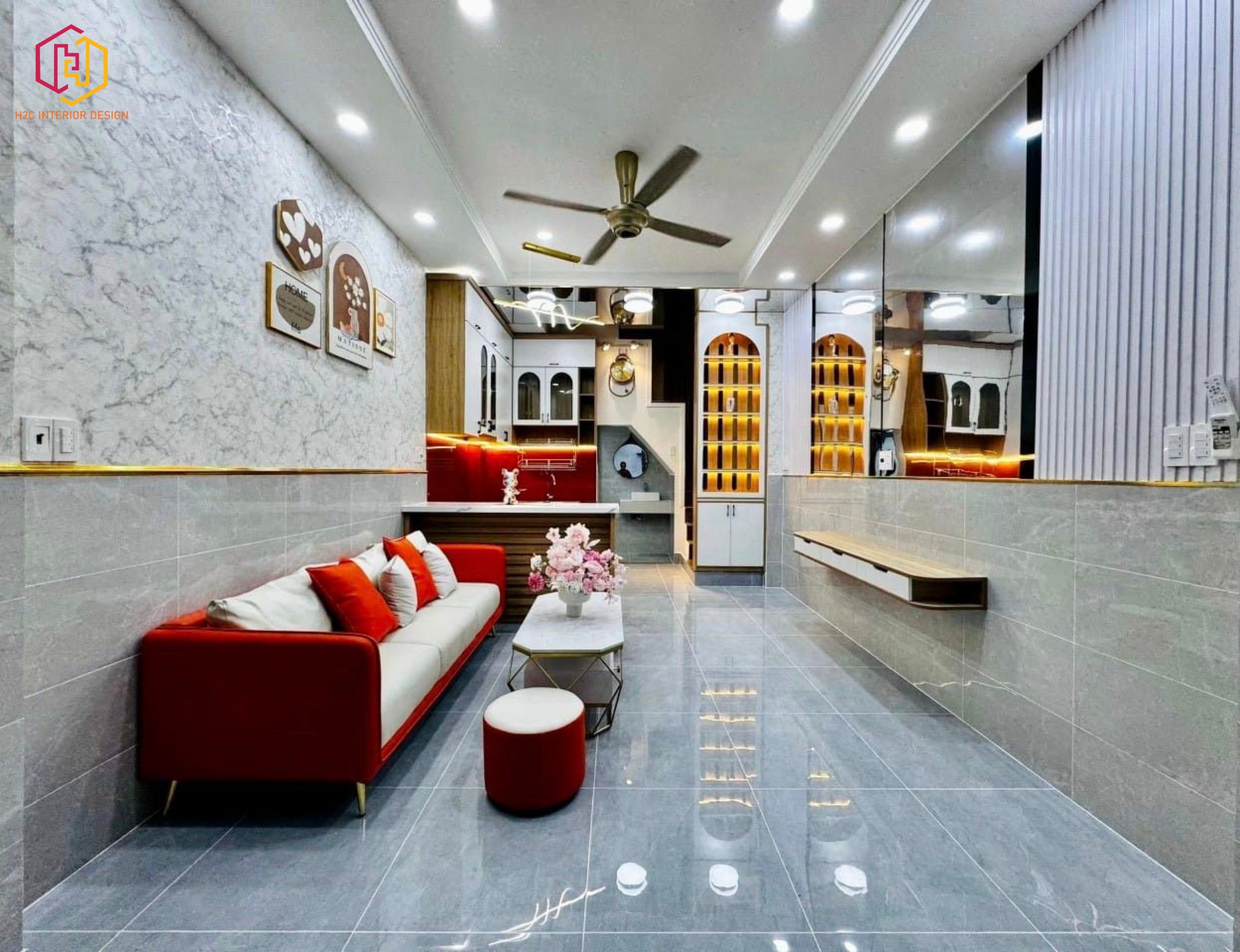 thiết kế nội thất hiện đại, thiết kế nội thất tối giản, nội thất hiện đại sang trọng, H2C INTERIOR DESIGN, Nội Thất H2C, Xây dựng H2C