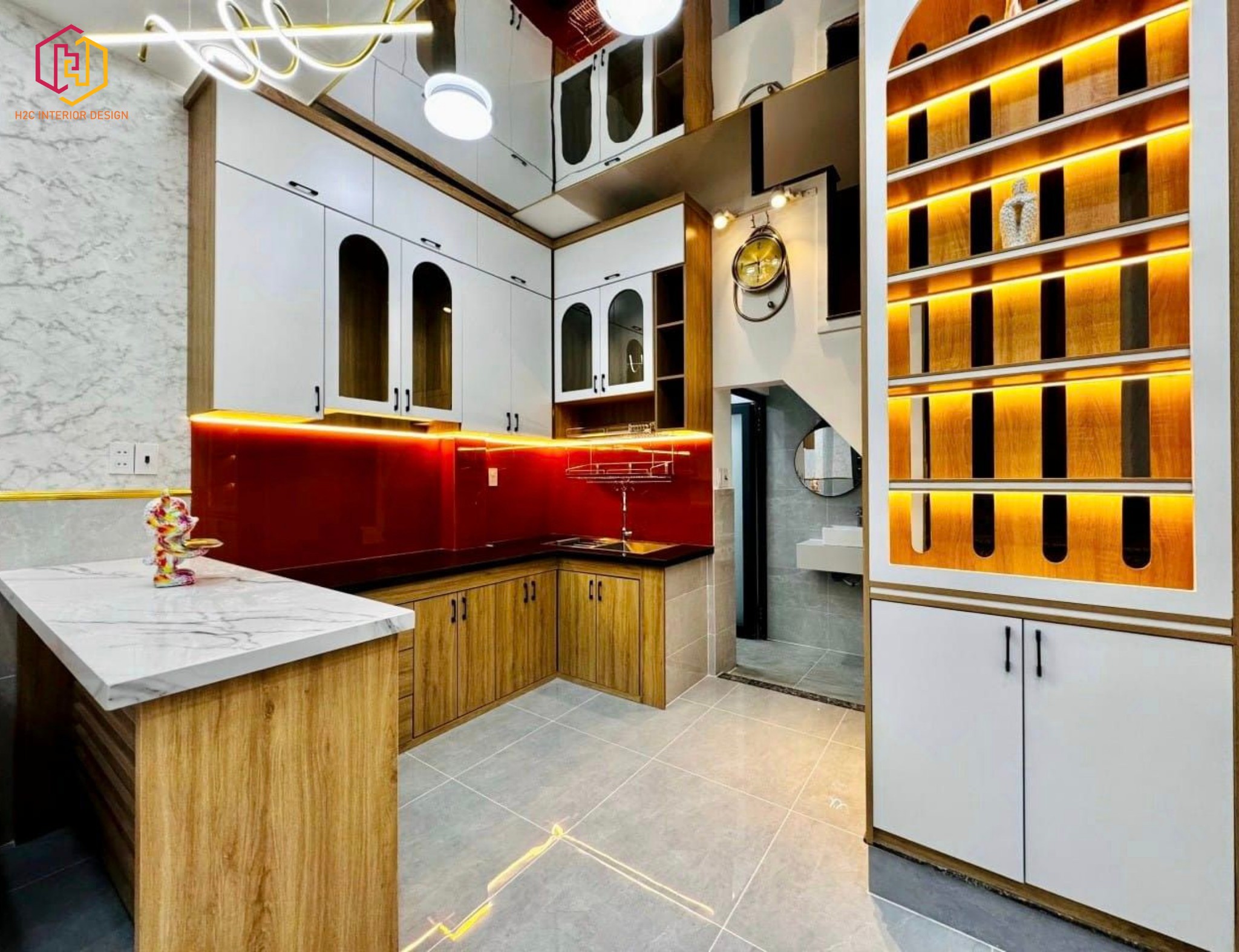 thiết kế nội thất hiện đại, thiết kế nội thất tối giản, nội thất hiện đại sang trọng, H2C INTERIOR DESIGN, Nội Thất H2C, Xây dựng H2C