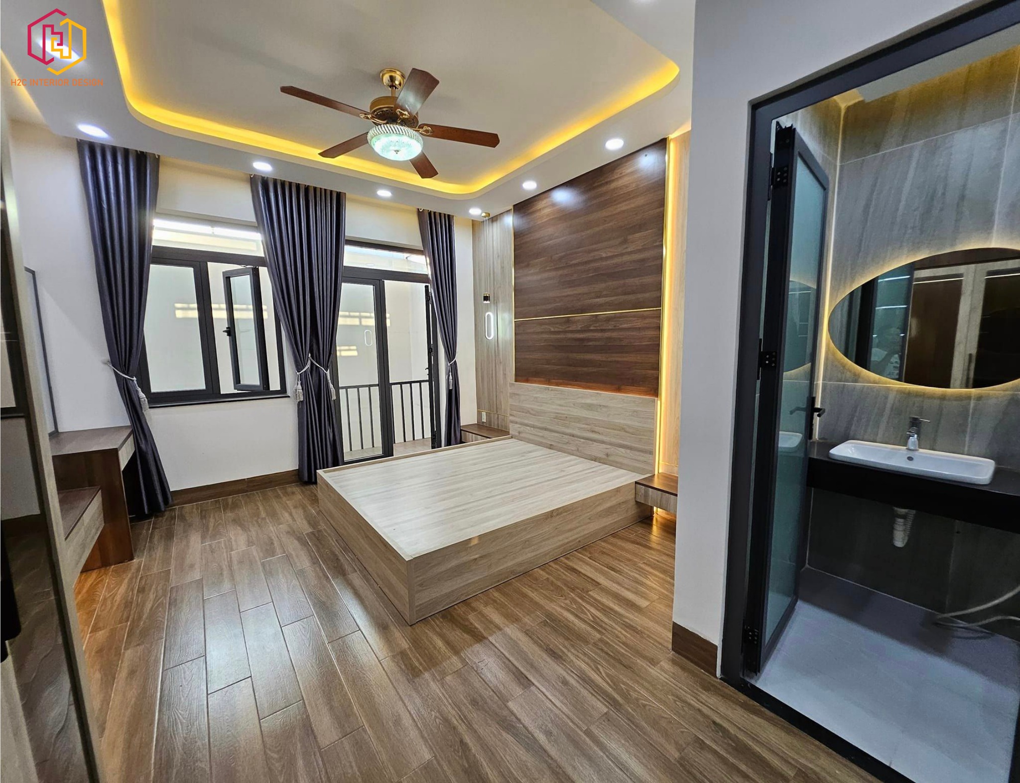 thiết kế nội thất hiện đại, thiết kế nội thất tối giản, nội thất hiện đại sang trọng, H2C INTERIOR DESIGN, Nội Thất H2C, Xây dựng H2C