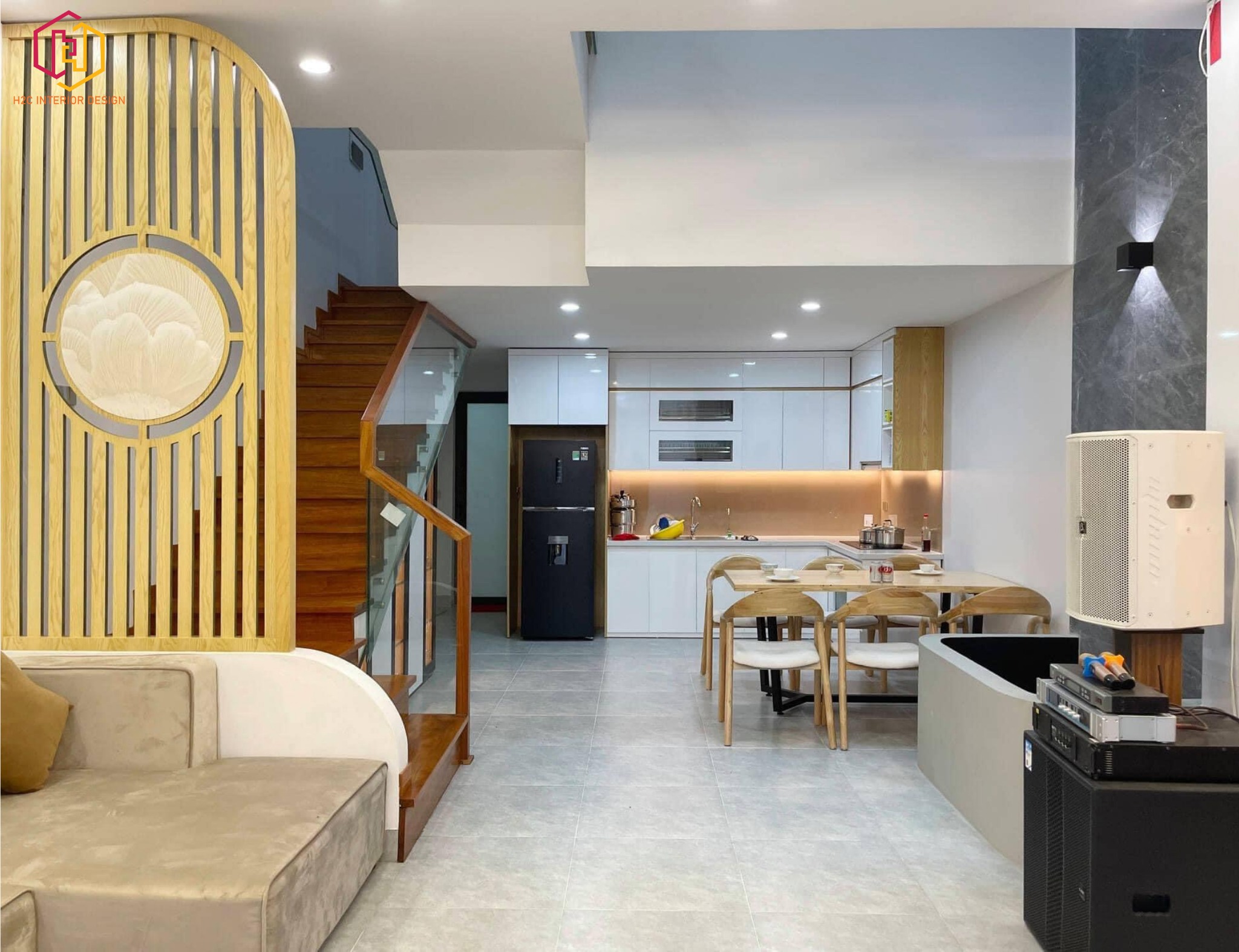 thiết kế nội thất hiện đại, thiết kế nội thất tối giản, nội thất hiện đại sang trọng, H2C INTERIOR DESIGN, Nội Thất H2C, Xây dựng H2C
