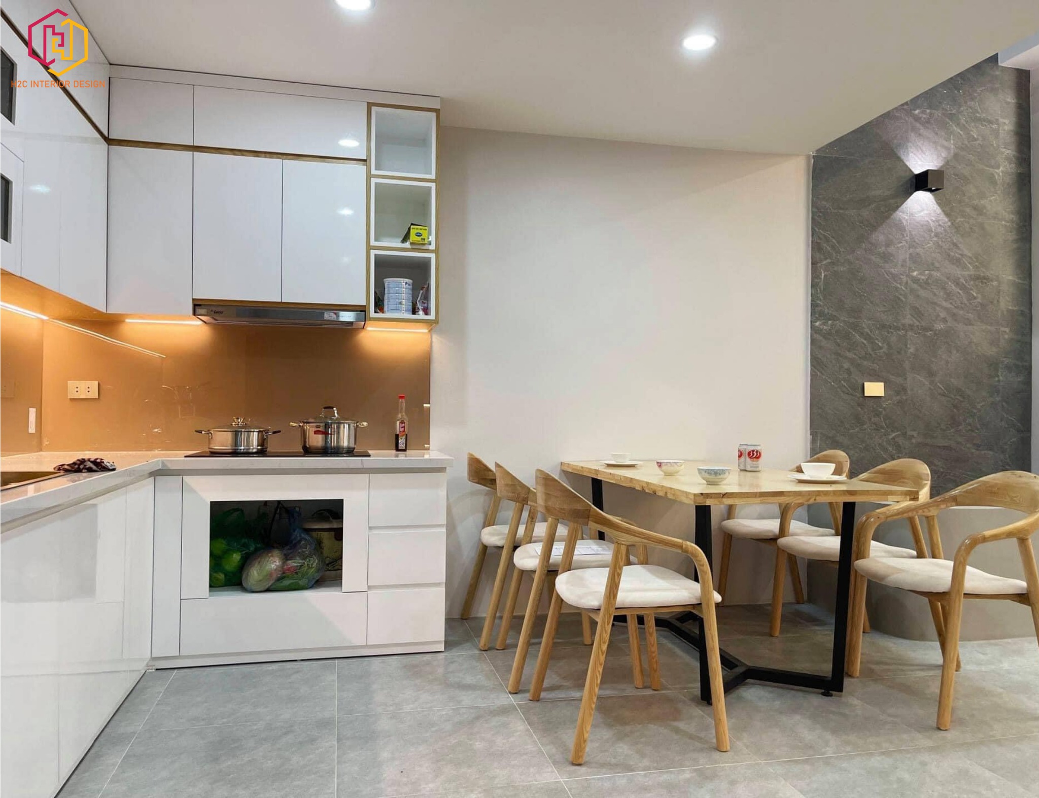 thiết kế nội thất hiện đại, thiết kế nội thất tối giản, nội thất hiện đại sang trọng, H2C INTERIOR DESIGN, Nội Thất H2C, Xây dựng H2C