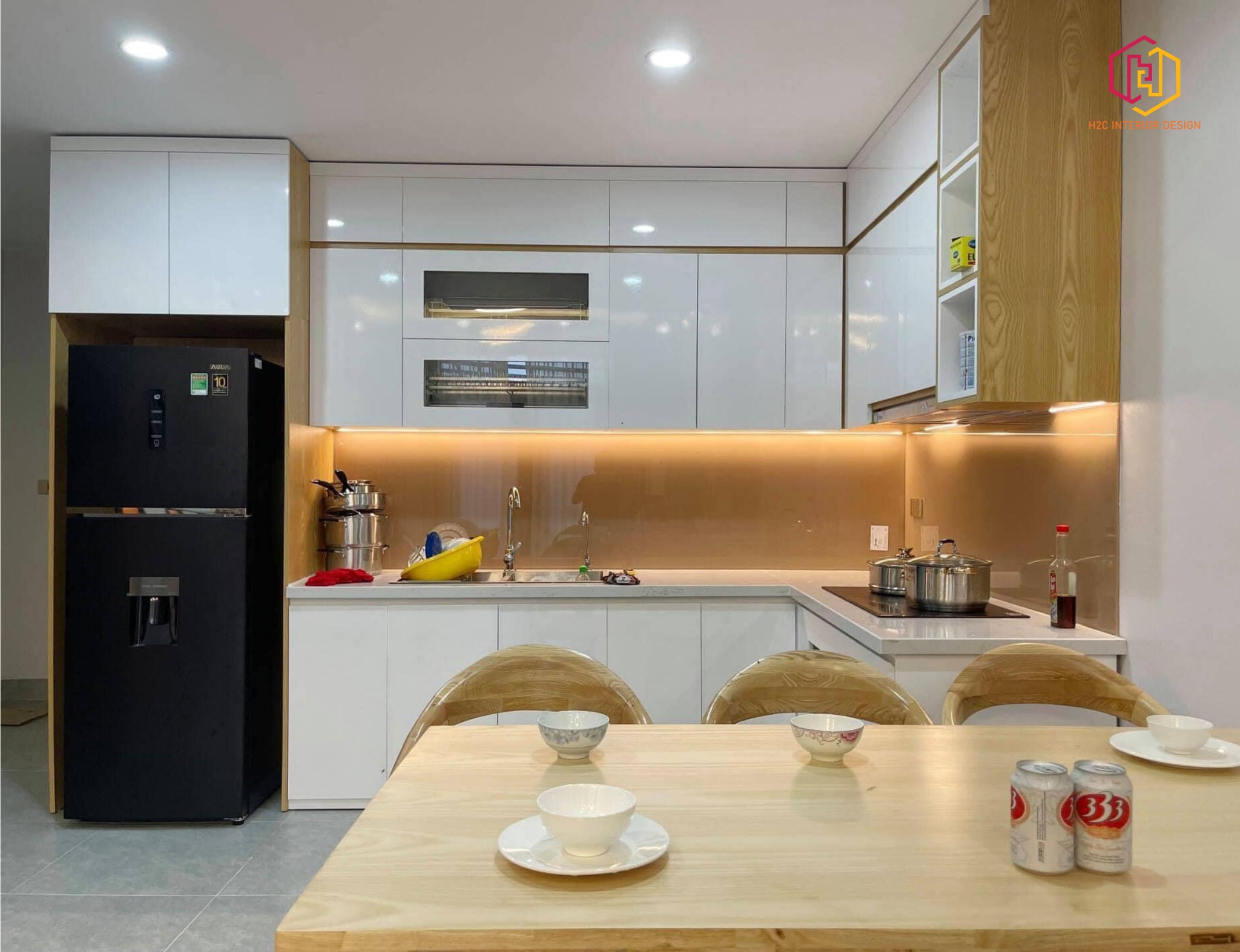 thiết kế nội thất hiện đại, thiết kế nội thất tối giản, nội thất hiện đại sang trọng, H2C INTERIOR DESIGN, Nội Thất H2C, Xây dựng H2C