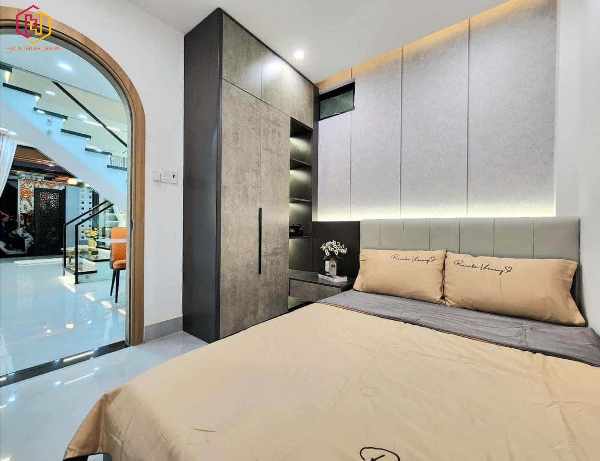 thiết kế nội thất hiện đại, thiết kế nội thất tối giản, nội thất hiện đại sang trọng, H2C INTERIOR DESIGN, Nội Thất H2C, Xây dựng H2C