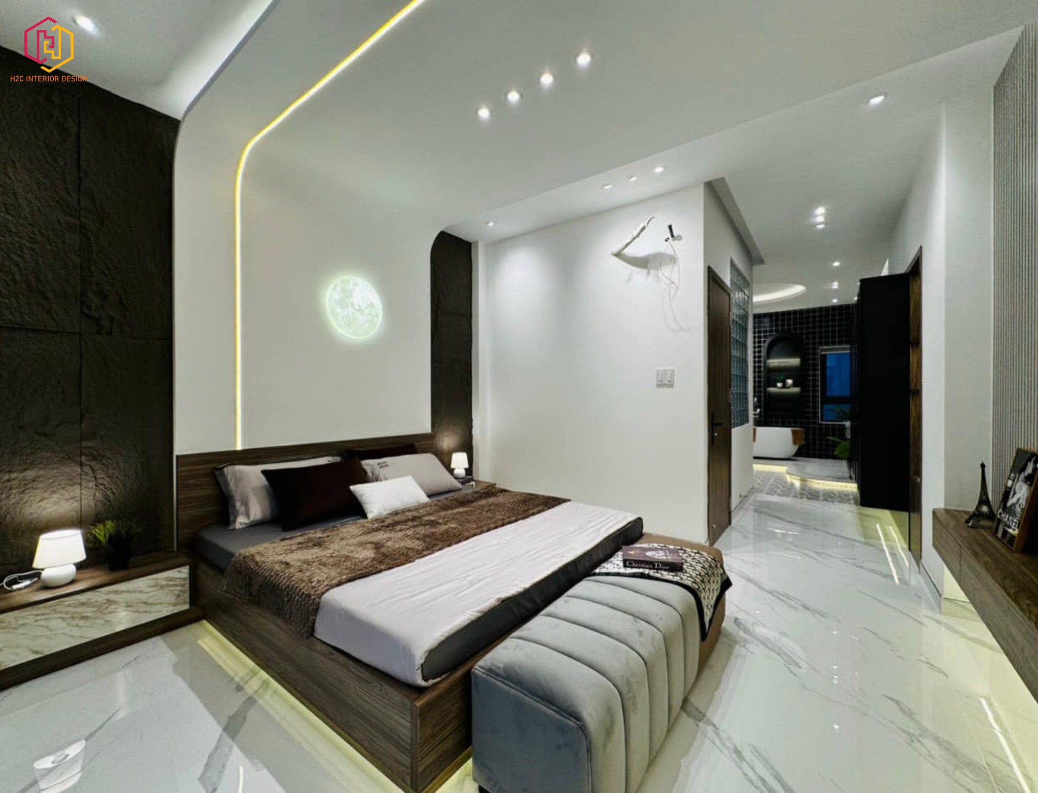 thiết kế nội thất hiện đại, thiết kế nội thất tối giản, nội thất hiện đại sang trọng, H2C INTERIOR DESIGN, Nội Thất H2C, Xây dựng H2C