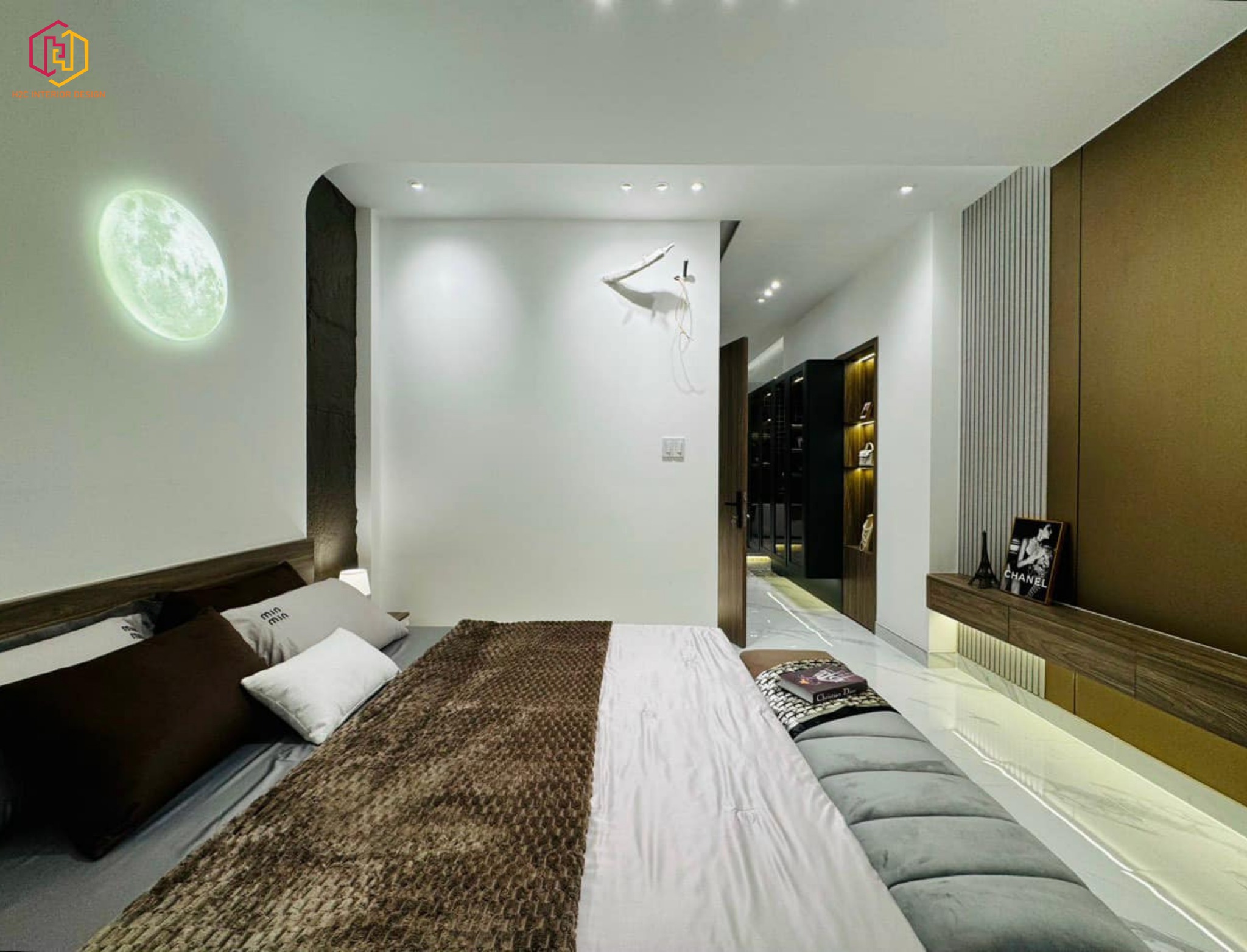 thiết kế nội thất hiện đại, thiết kế nội thất tối giản, nội thất hiện đại sang trọng, H2C INTERIOR DESIGN, Nội Thất H2C, Xây dựng H2C