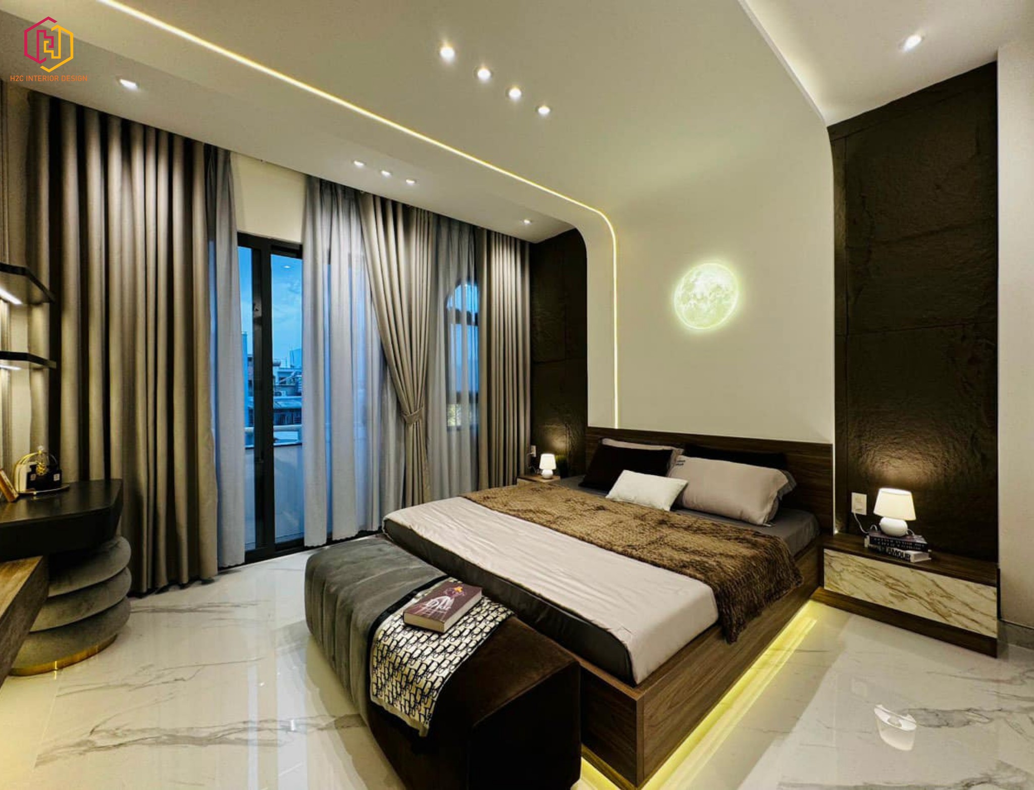 thiết kế nội thất hiện đại, thiết kế nội thất tối giản, nội thất hiện đại sang trọng, H2C INTERIOR DESIGN, Nội Thất H2C, Xây dựng H2C
