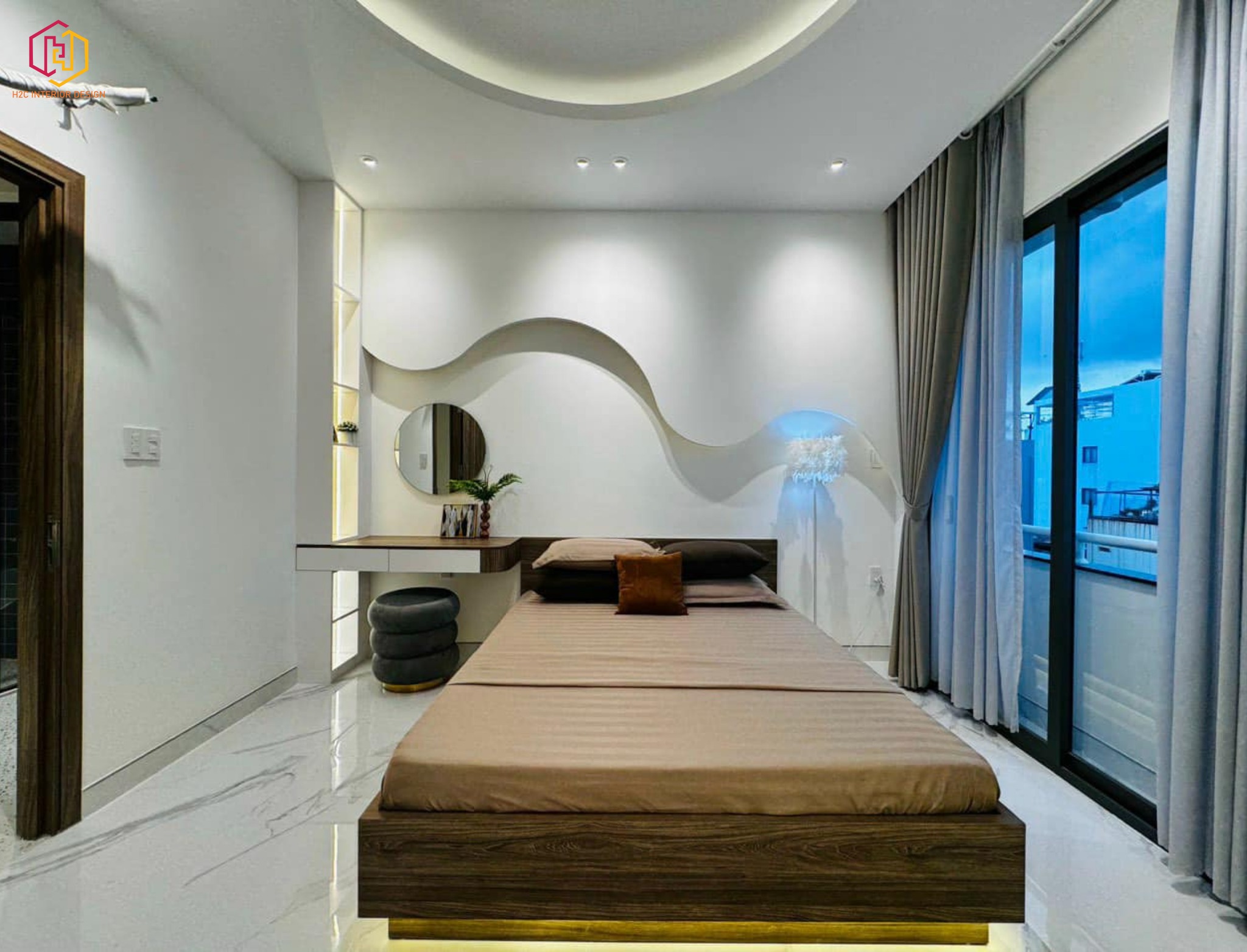 thiết kế nội thất hiện đại, thiết kế nội thất tối giản, nội thất hiện đại sang trọng, H2C INTERIOR DESIGN, Nội Thất H2C, Xây dựng H2C