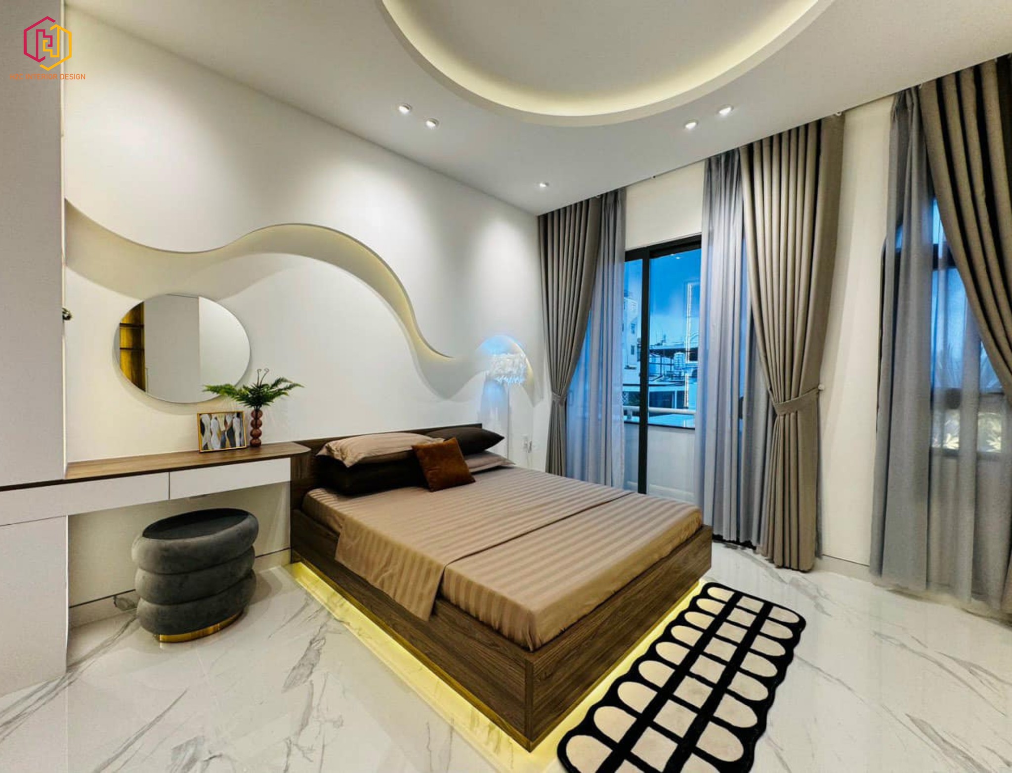 thiết kế nội thất hiện đại, thiết kế nội thất tối giản, nội thất hiện đại sang trọng, H2C INTERIOR DESIGN, Nội Thất H2C, Xây dựng H2C