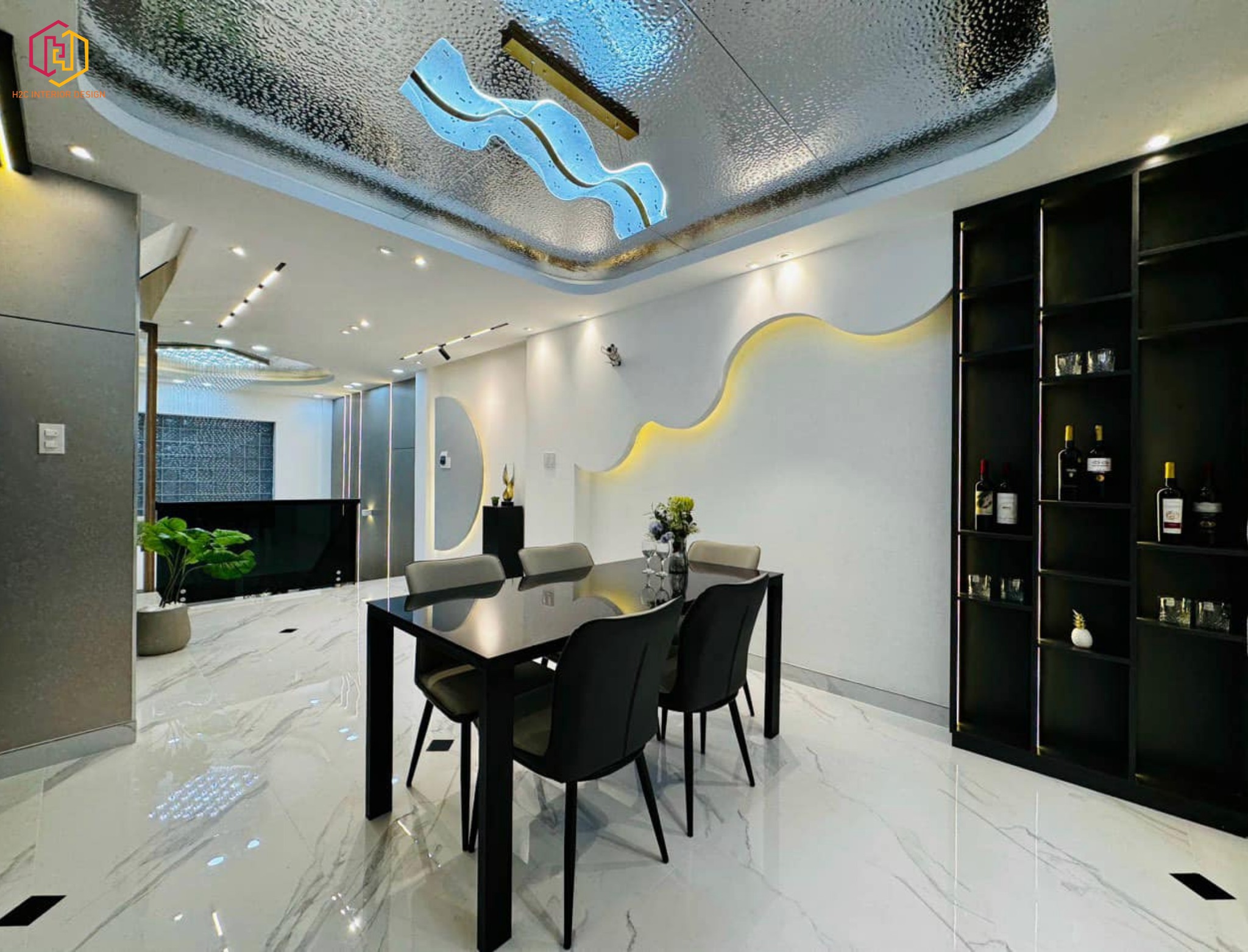 thiết kế nội thất hiện đại, thiết kế nội thất tối giản, nội thất hiện đại sang trọng, H2C INTERIOR DESIGN, Nội Thất H2C, Xây dựng H2C
