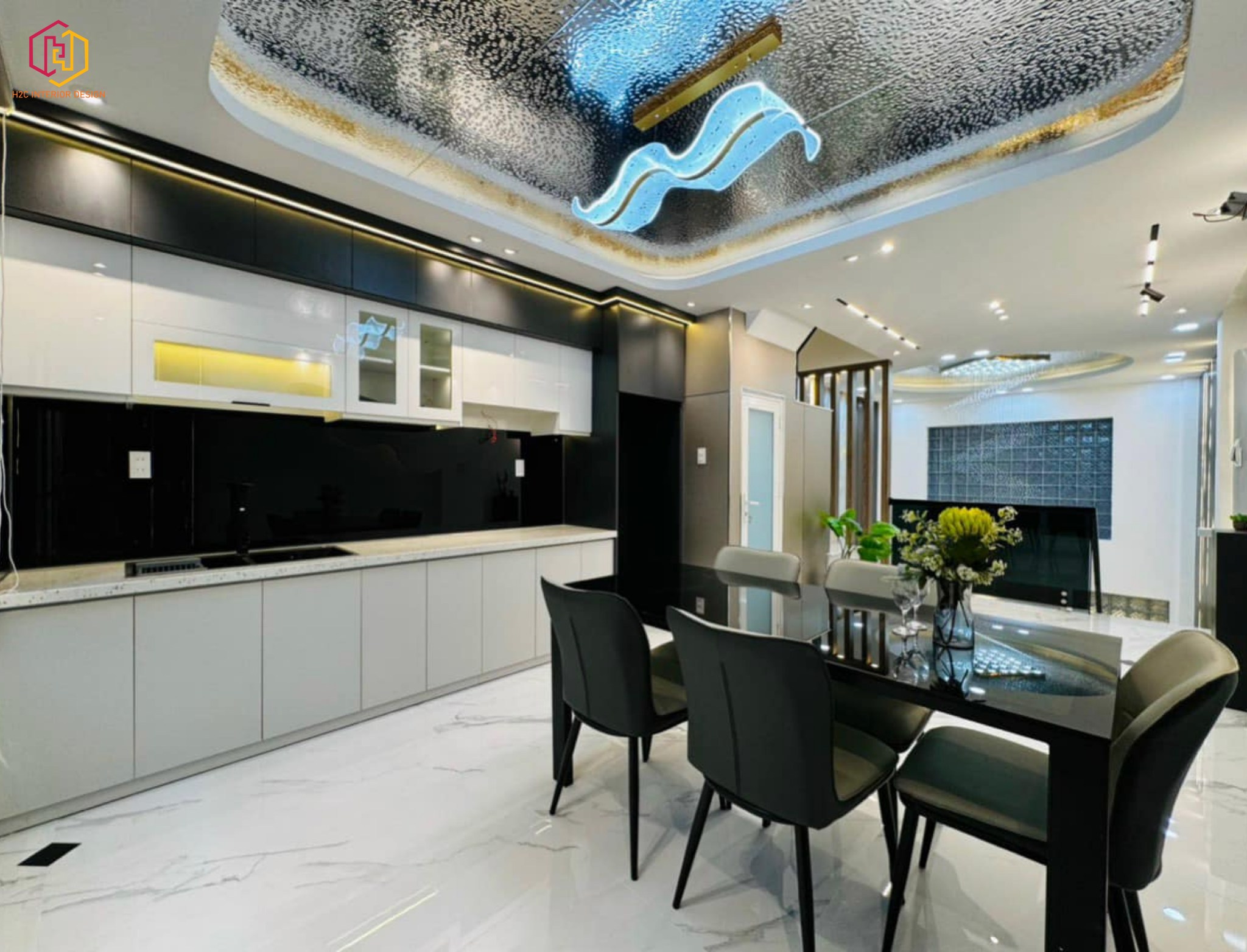 thiết kế nội thất hiện đại, thiết kế nội thất tối giản, nội thất hiện đại sang trọng, H2C INTERIOR DESIGN, Nội Thất H2C, Xây dựng H2C