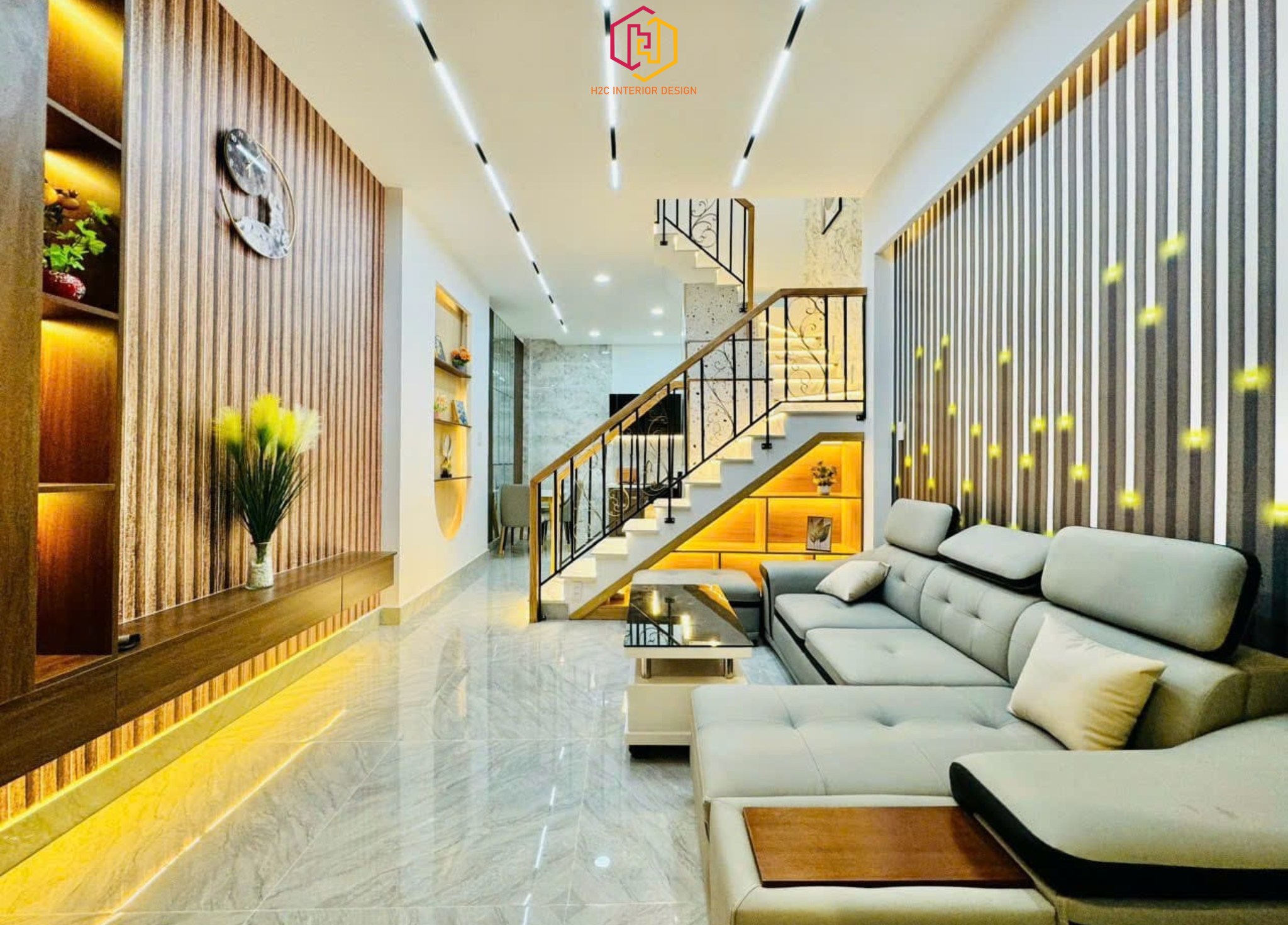 thiết kế nội thất hiện đại, thiết kế nội thất tối giản, nội thất hiện đại sang trọng, H2C INTERIOR DESIGN, Nội Thất H2C, Xây dựng H2C