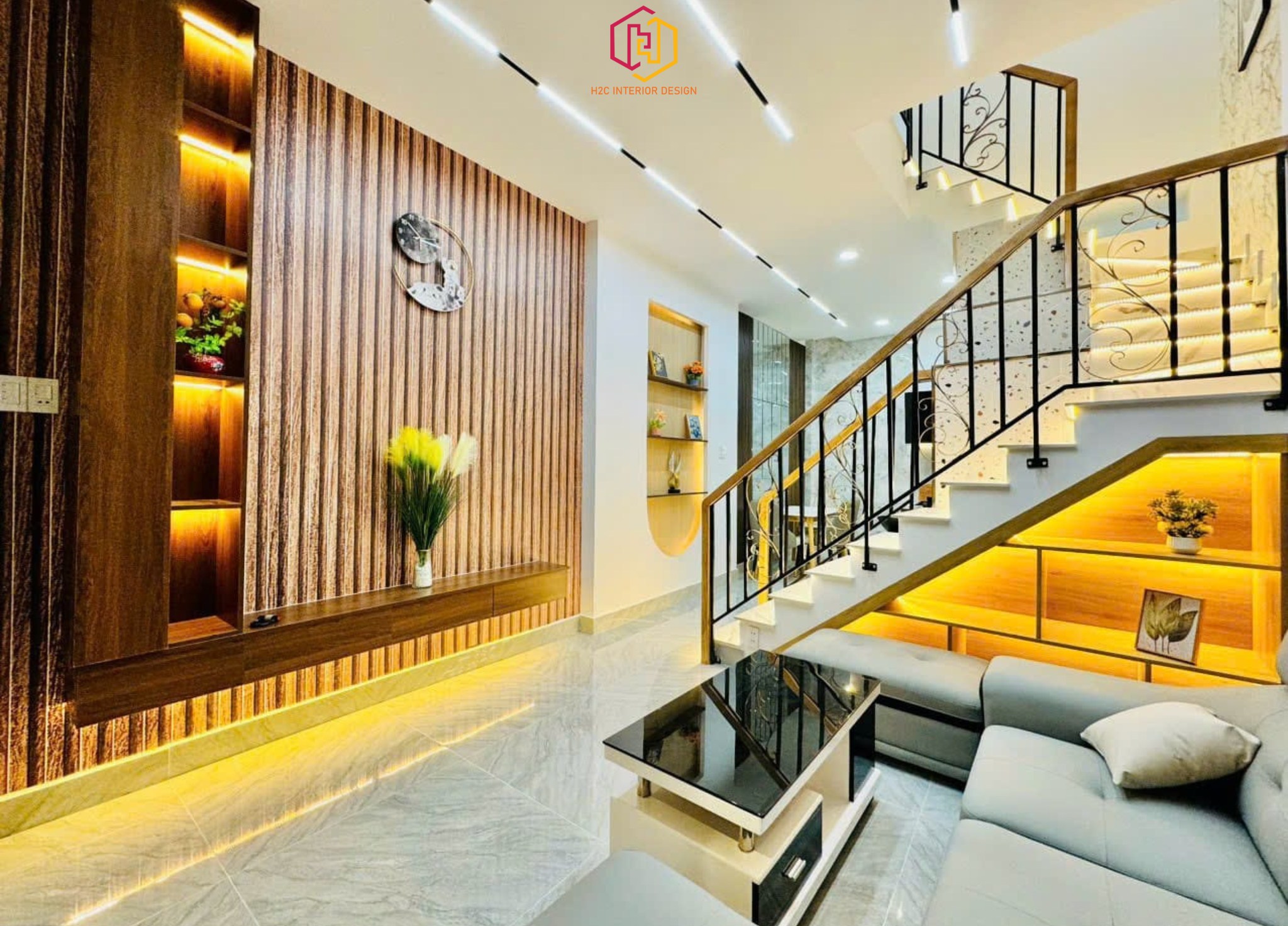 thiết kế nội thất hiện đại, thiết kế nội thất tối giản, nội thất hiện đại sang trọng, H2C INTERIOR DESIGN, Nội Thất H2C, Xây dựng H2C