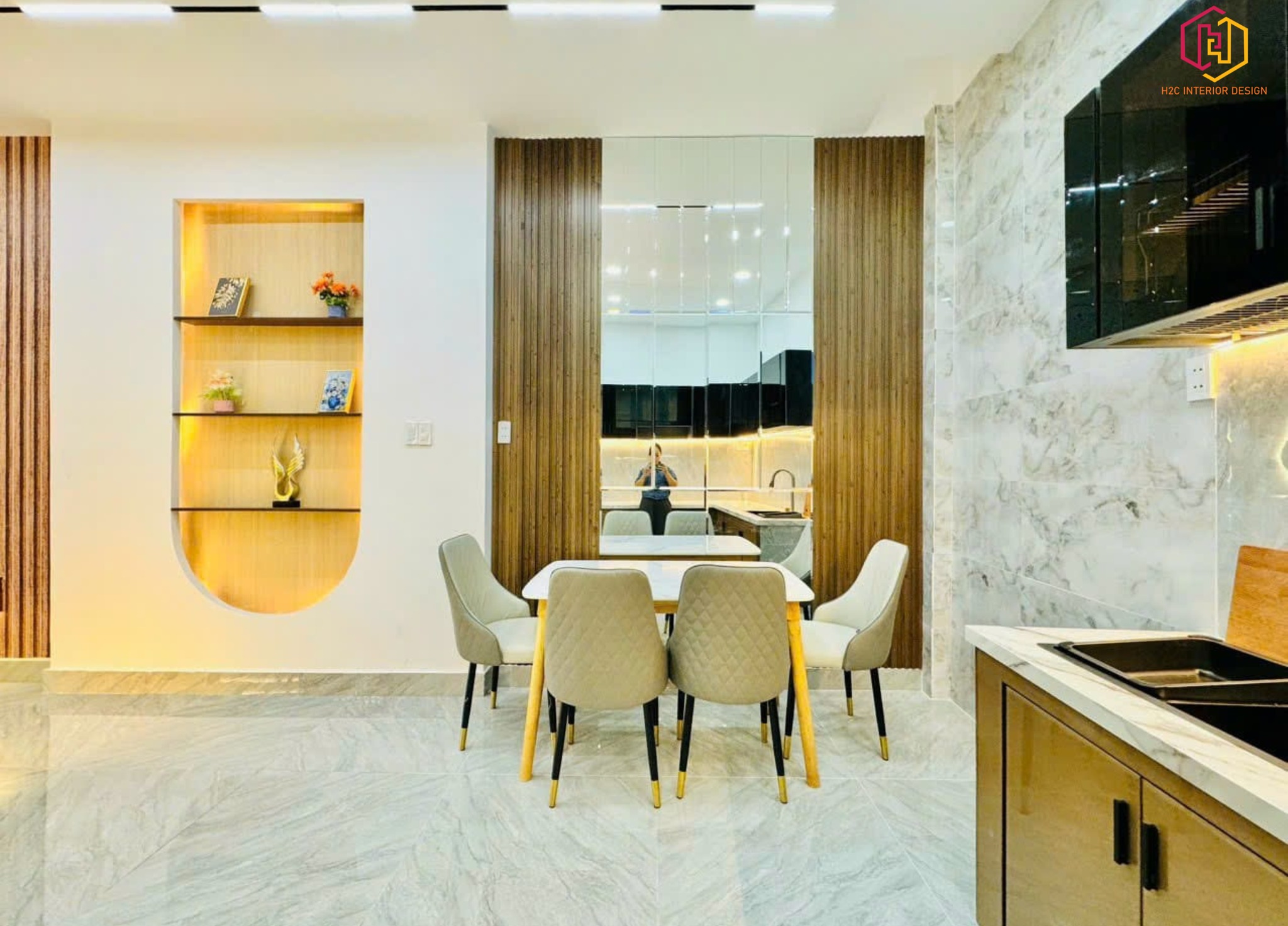thiết kế nội thất hiện đại, thiết kế nội thất tối giản, nội thất hiện đại sang trọng, H2C INTERIOR DESIGN, Nội Thất H2C, Xây dựng H2C