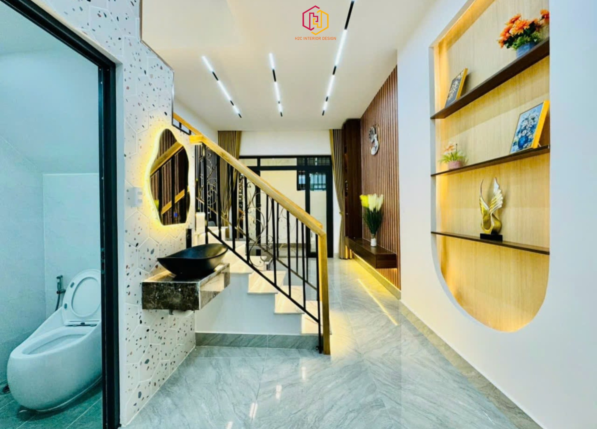 thiết kế nội thất hiện đại, thiết kế nội thất tối giản, nội thất hiện đại sang trọng, H2C INTERIOR DESIGN, Nội Thất H2C, Xây dựng H2C