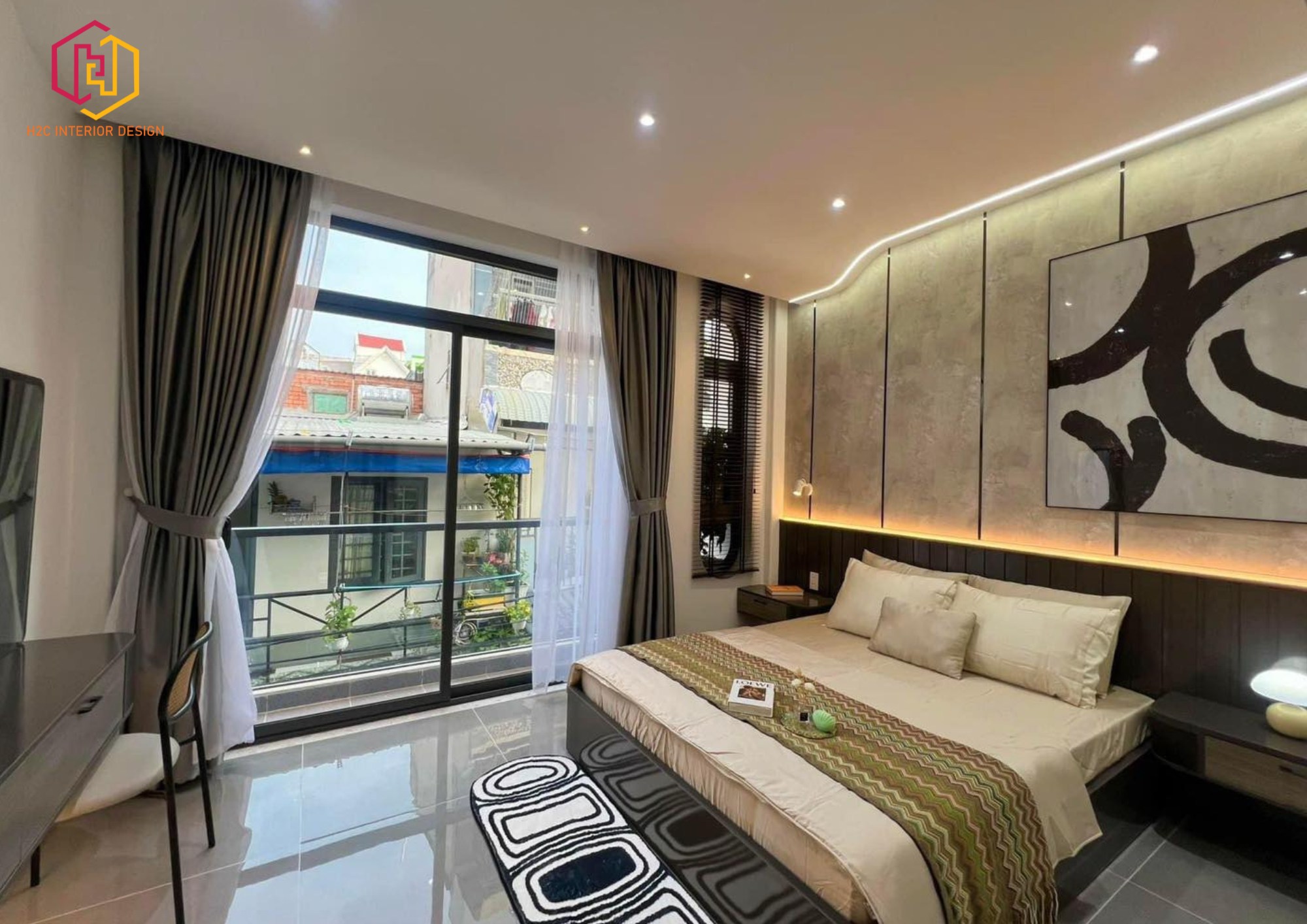 thiết kế nội thất hiện đại, thiết kế nội thất tối giản, nội thất hiện đại sang trọng, H2C INTERIOR DESIGN, Nội Thất H2C, Xây dựng H2C
