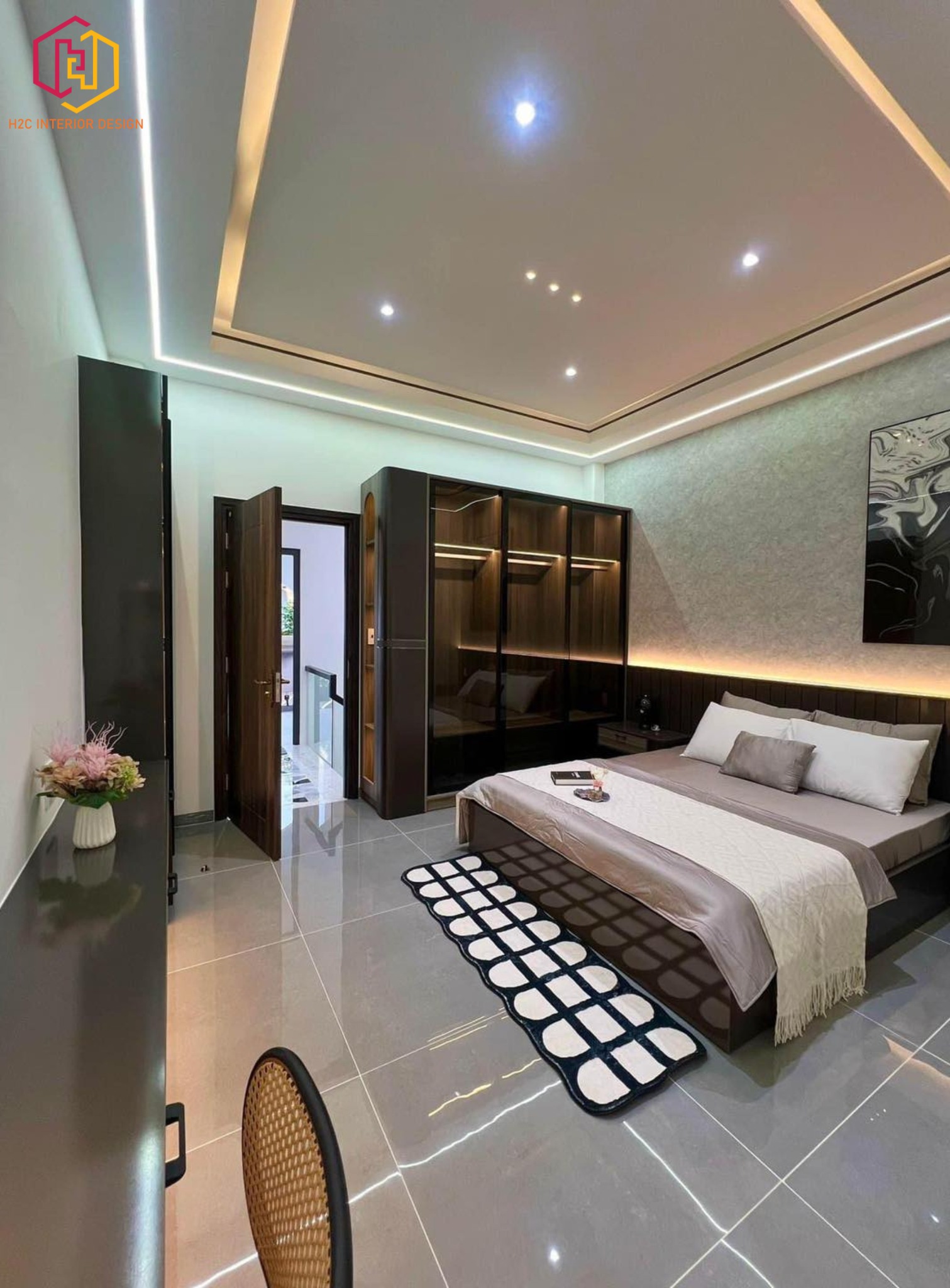 thiết kế nội thất hiện đại, thiết kế nội thất tối giản, nội thất hiện đại sang trọng, H2C INTERIOR DESIGN, Nội Thất H2C, Xây dựng H2C