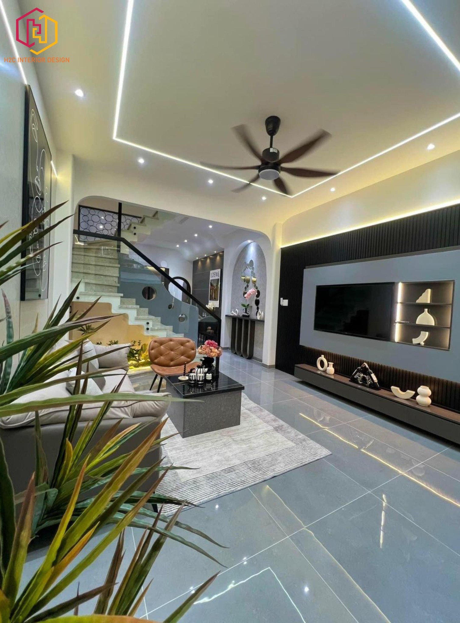 thiết kế nội thất hiện đại, thiết kế nội thất tối giản, nội thất hiện đại sang trọng, H2C INTERIOR DESIGN, Nội Thất H2C, Xây dựng H2C