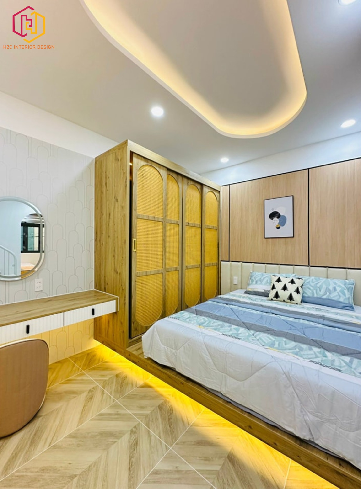 thiết kế nội thất hiện đại, thiết kế nội thất tối giản, nội thất hiện đại sang trọng, H2C INTERIOR DESIGN, Nội Thất H2C, Xây dựng H2C