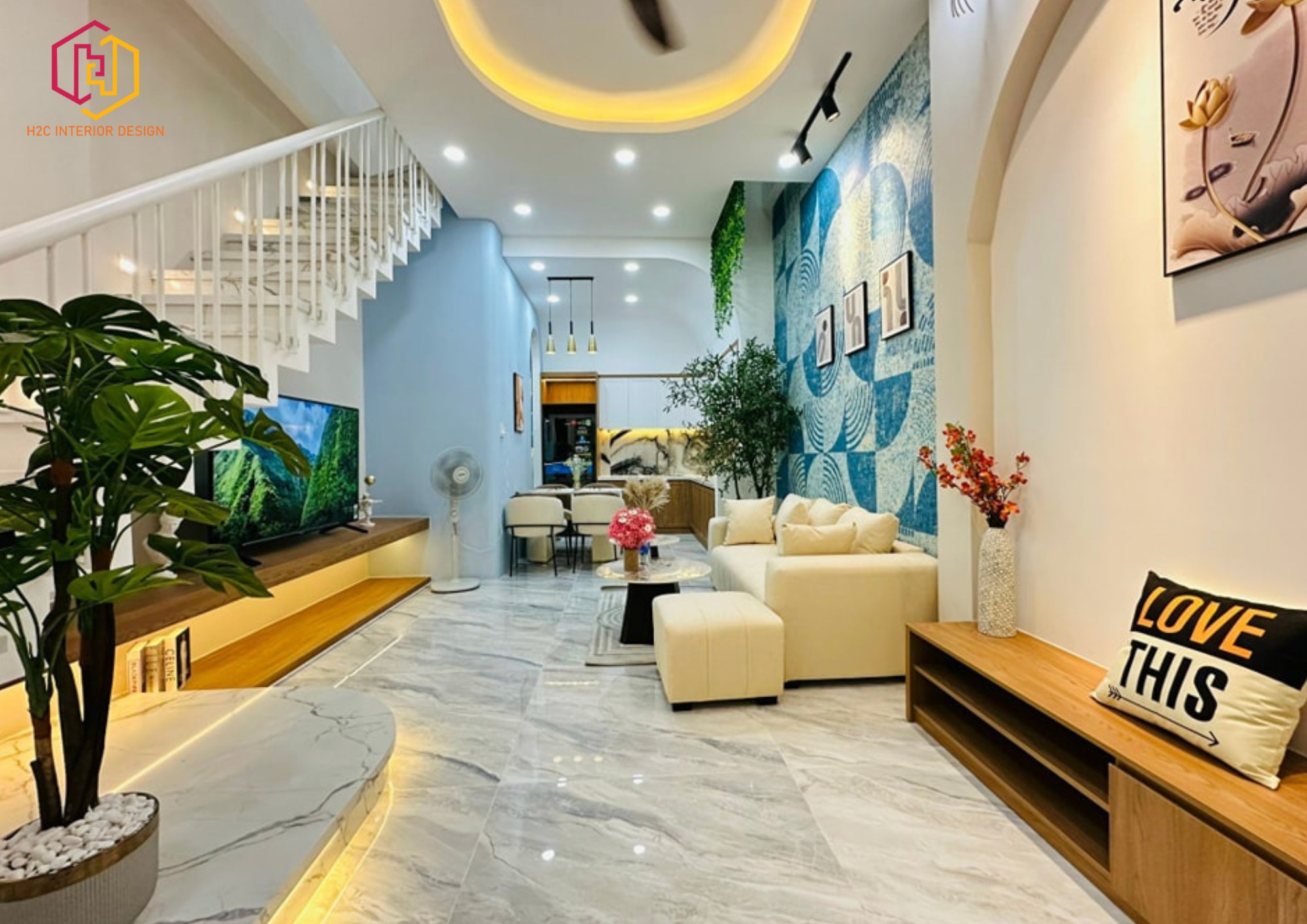 thiết kế nội thất hiện đại, thiết kế nội thất tối giản, nội thất hiện đại sang trọng, H2C INTERIOR DESIGN, Nội Thất H2C, Xây dựng H2C